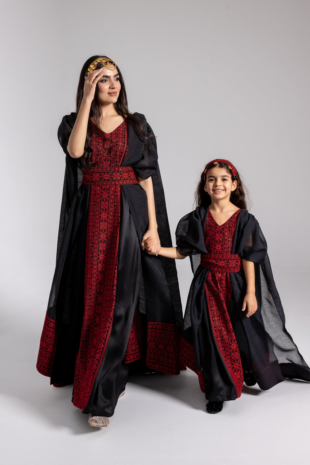Kids Black Cape Kaftan