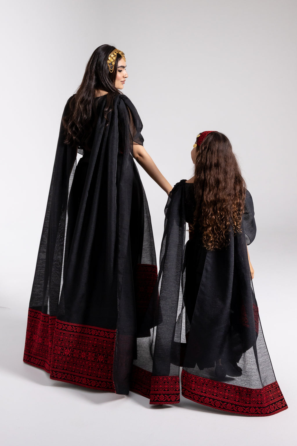 Kids Black Cape Kaftan