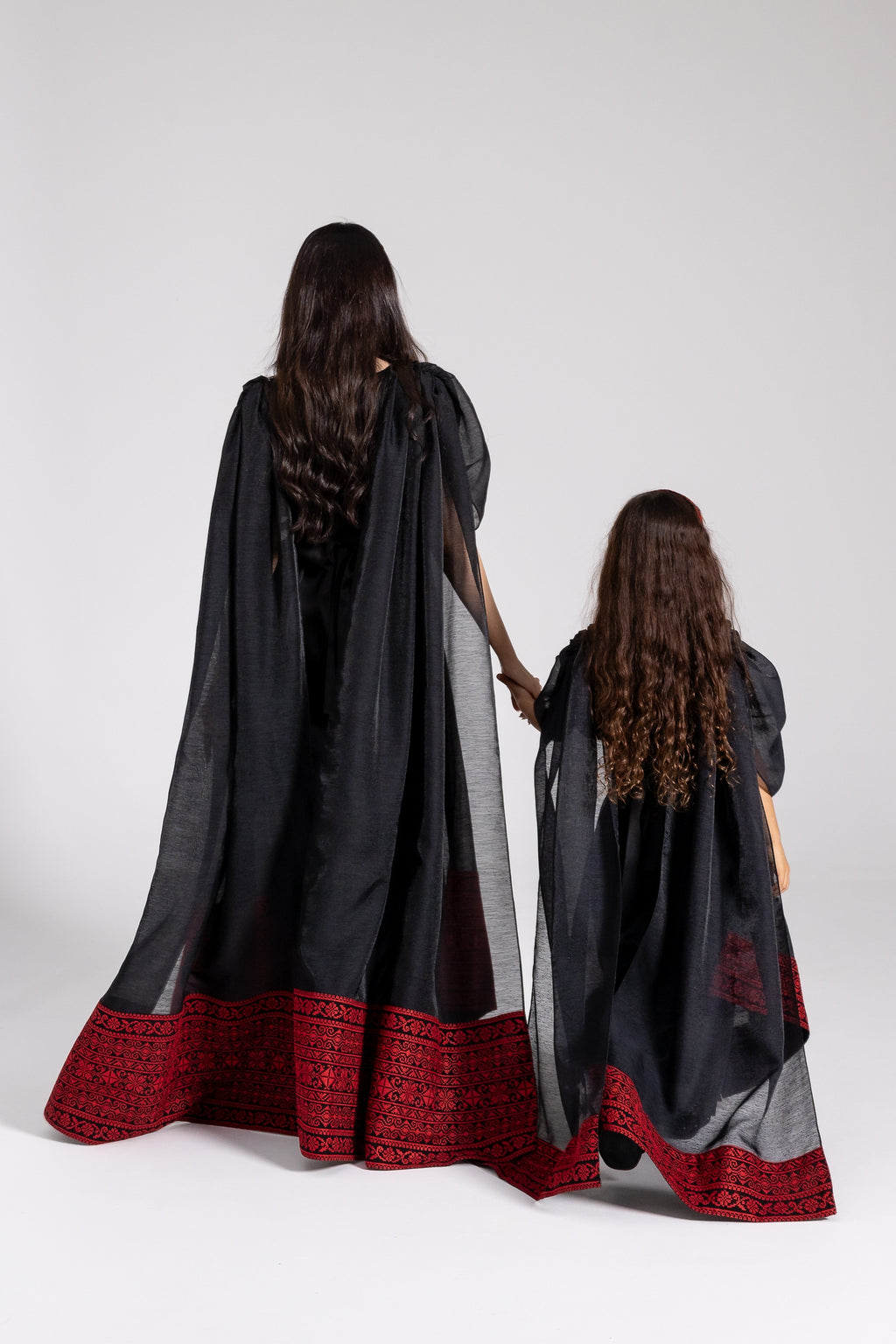 Kids Black Cape Kaftan