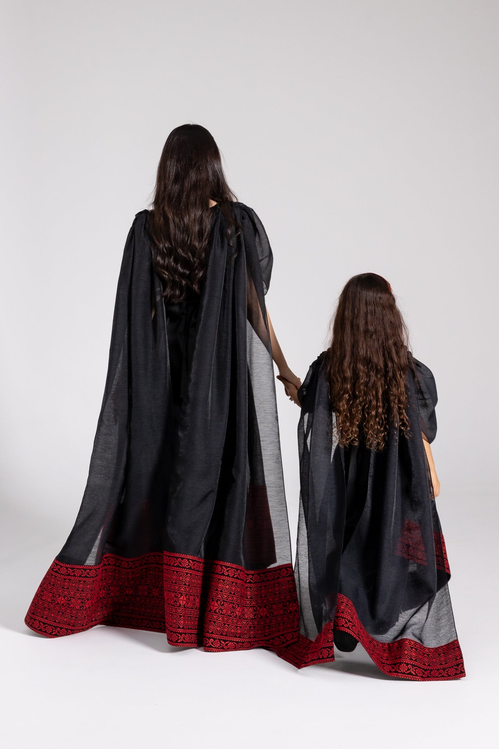 Kids Black Cape Kaftan