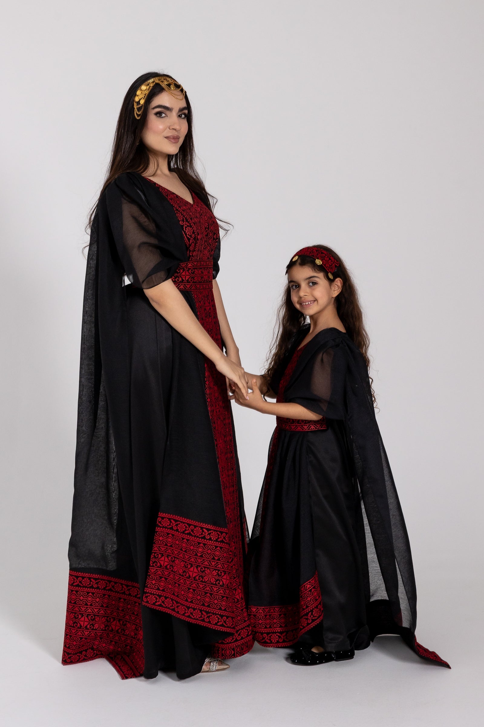 Kids Black Cape Kaftan