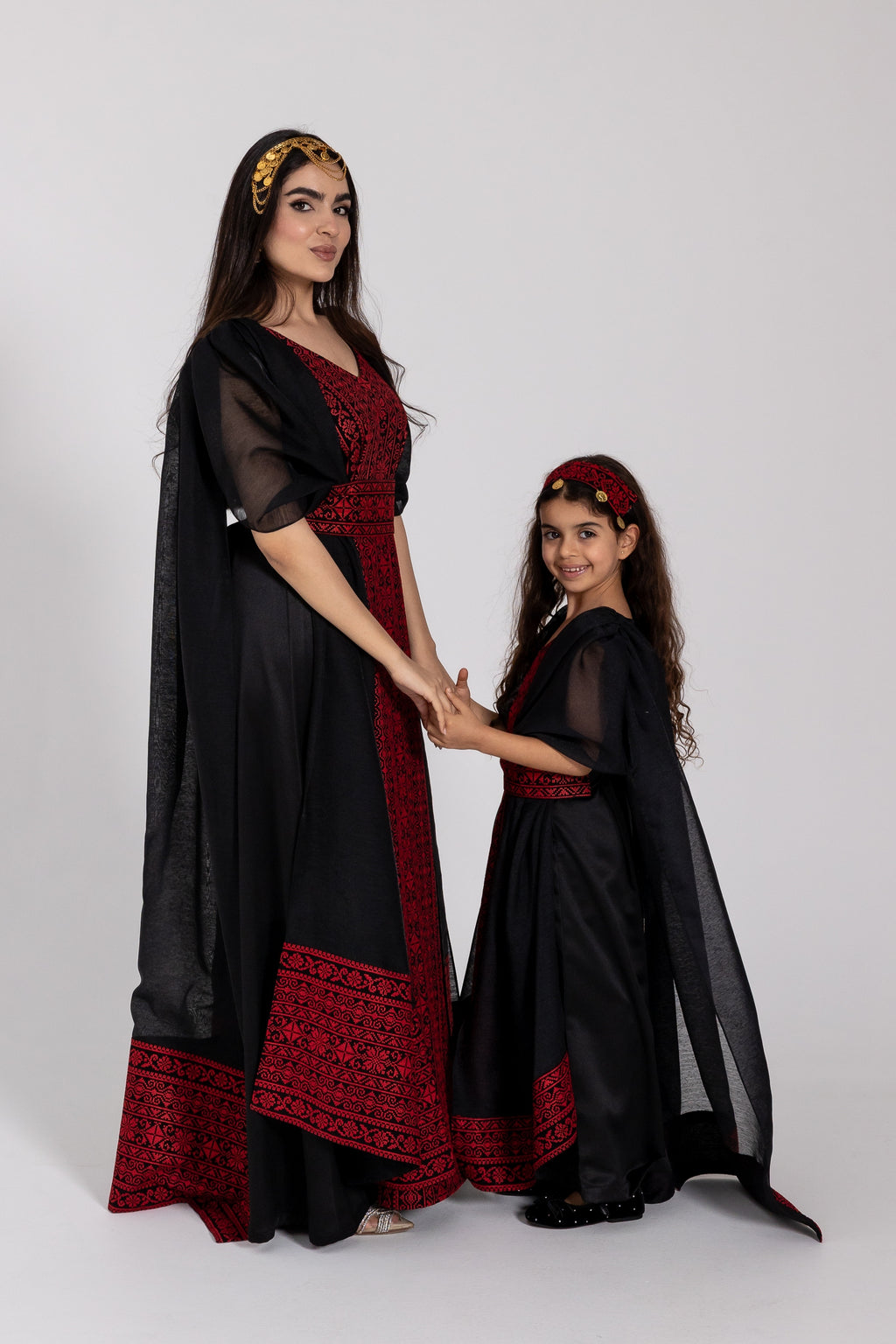 Kids Black Cape Kaftan