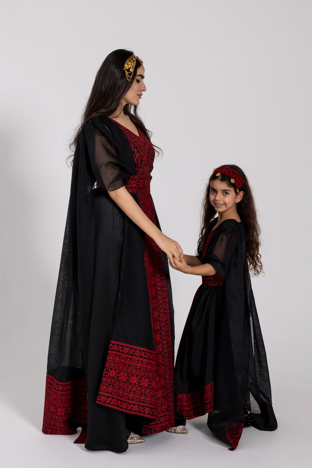 Kids Black Cape Kaftan