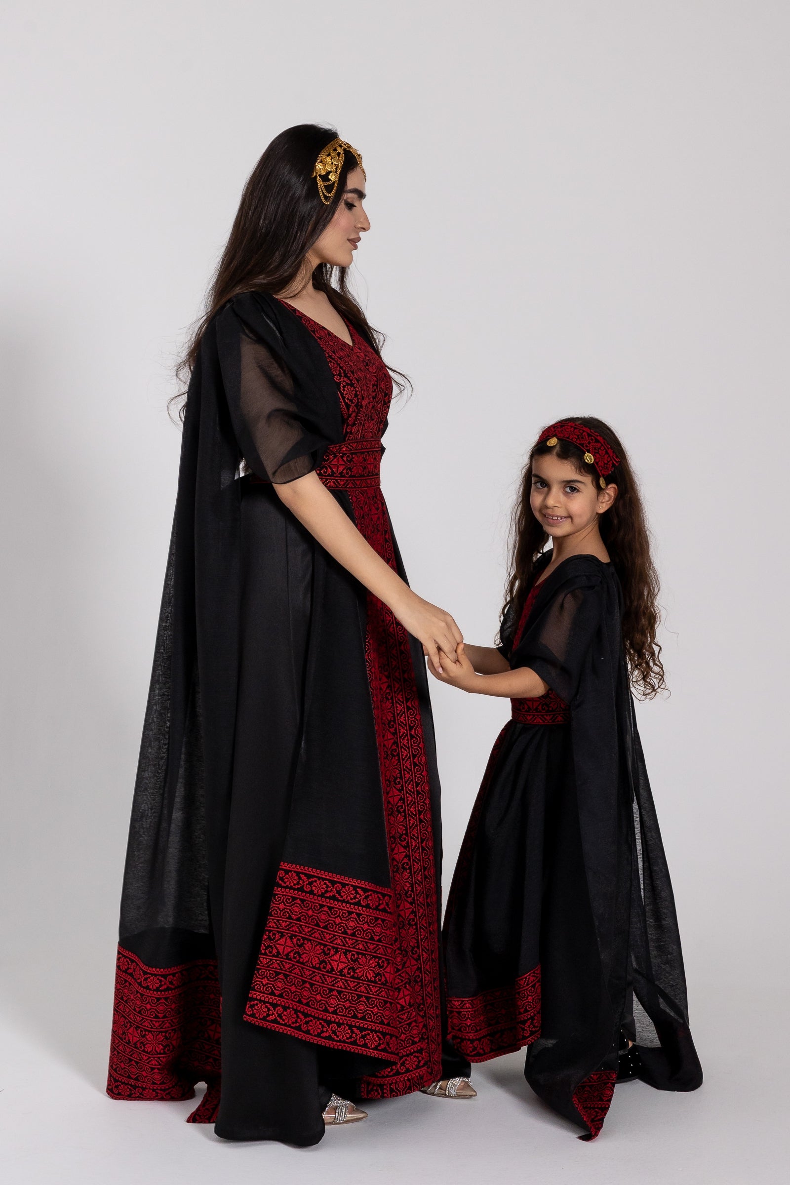 Kids Black Cape Kaftan