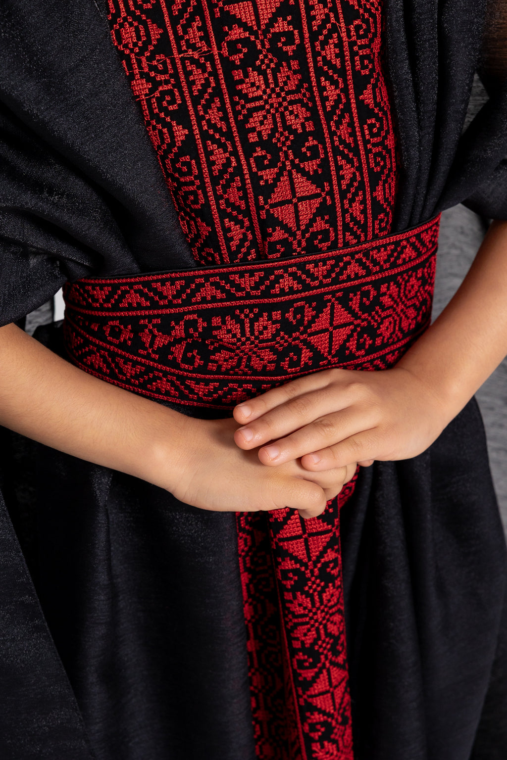 Kids Black Cape Kaftan