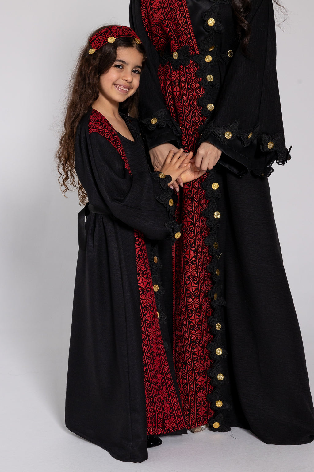 Kids Abaya with Butterfly Appliqué