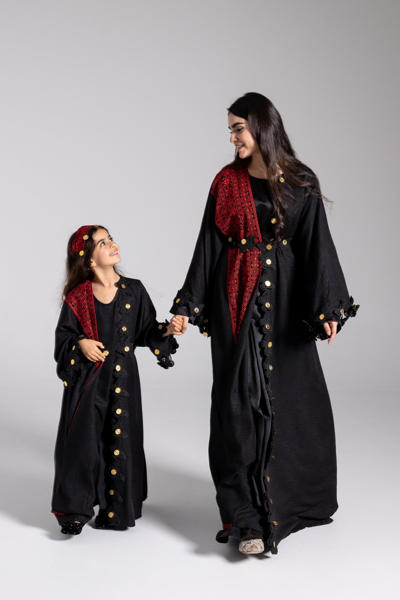 Kids Abaya with Butterfly Appliqué