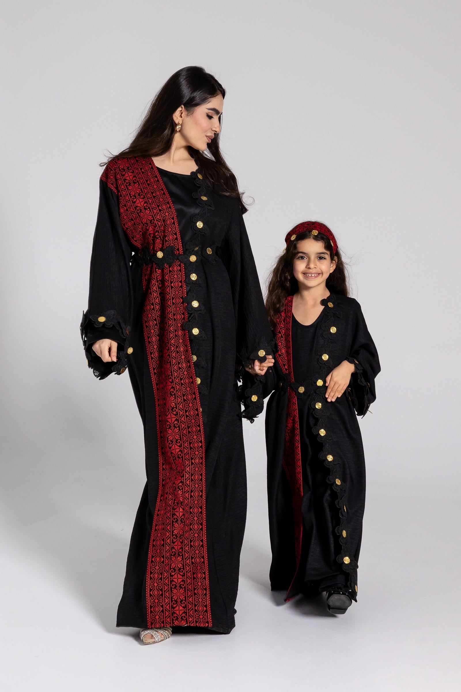 Kids Abaya with Butterfly Appliqué