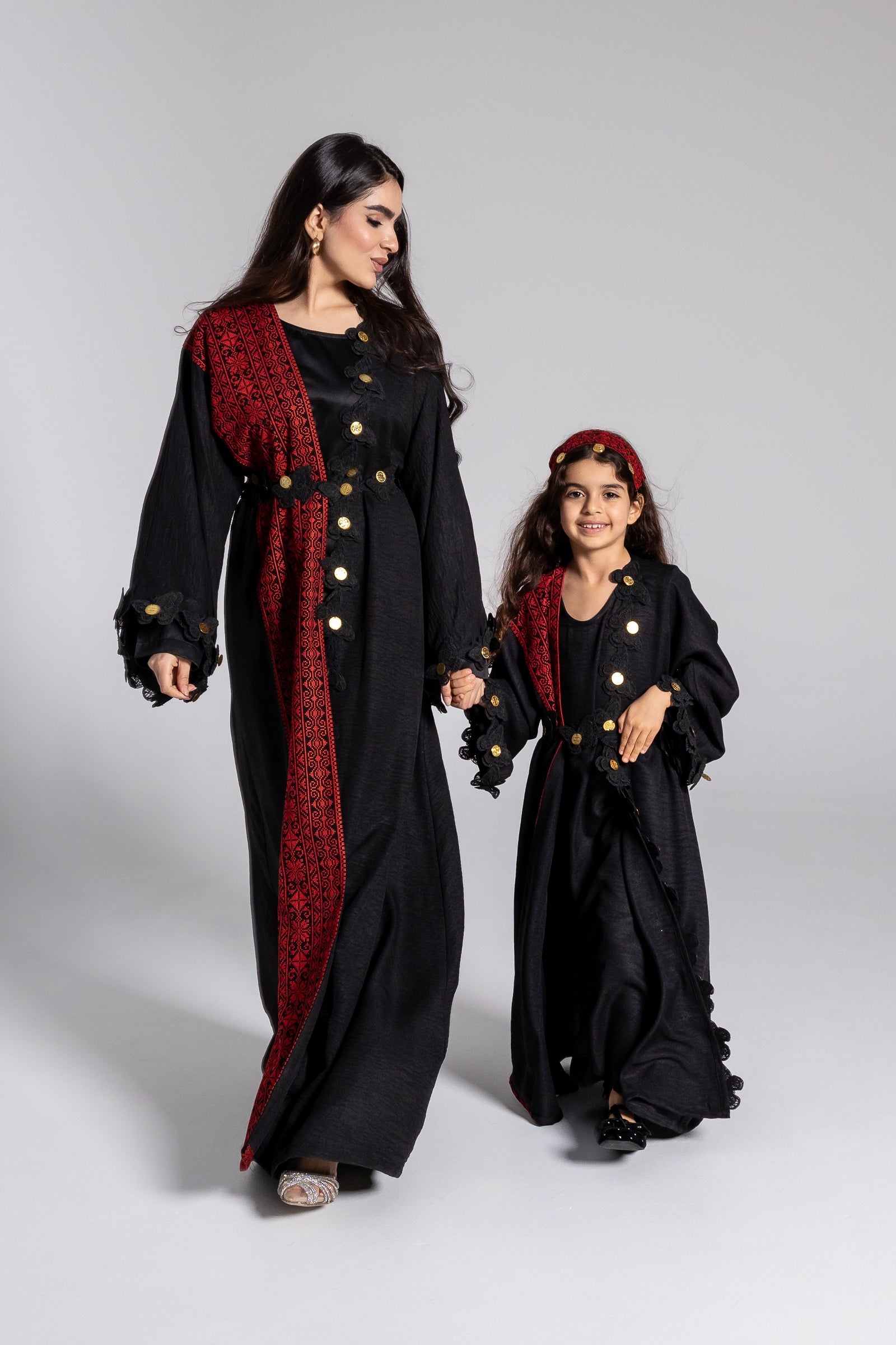 Kids Abaya with Butterfly Appliqué