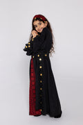 Kids Abaya with Butterfly Appliqué