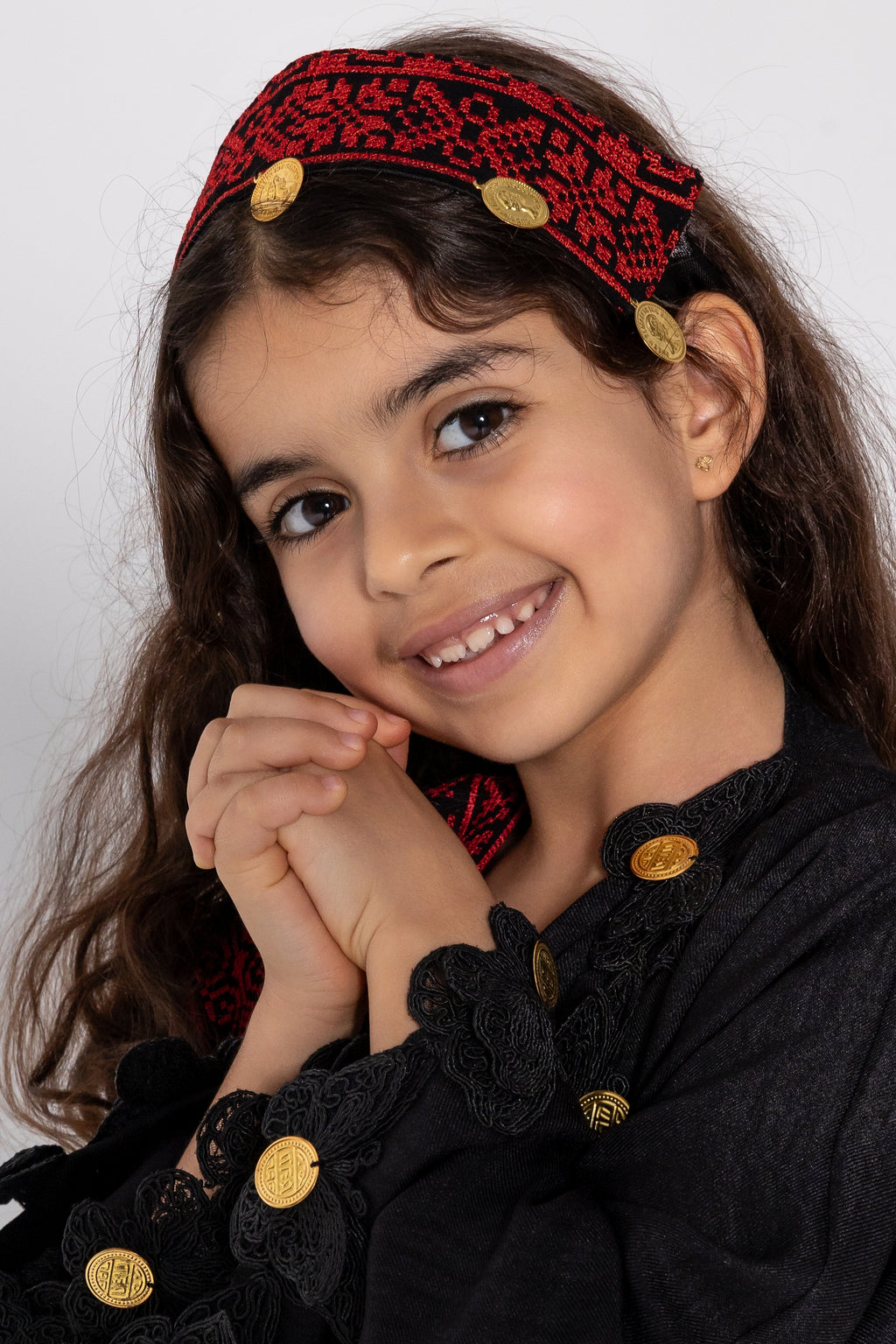 Kids Abaya with Butterfly Appliqué