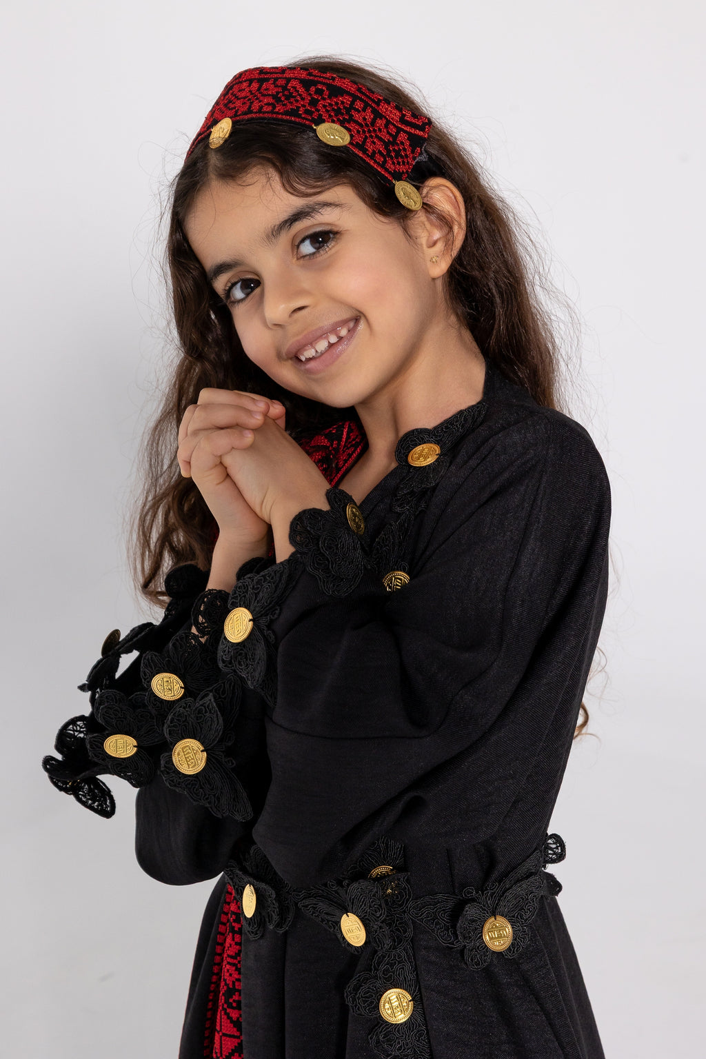 Kids Abaya with Butterfly Appliqué