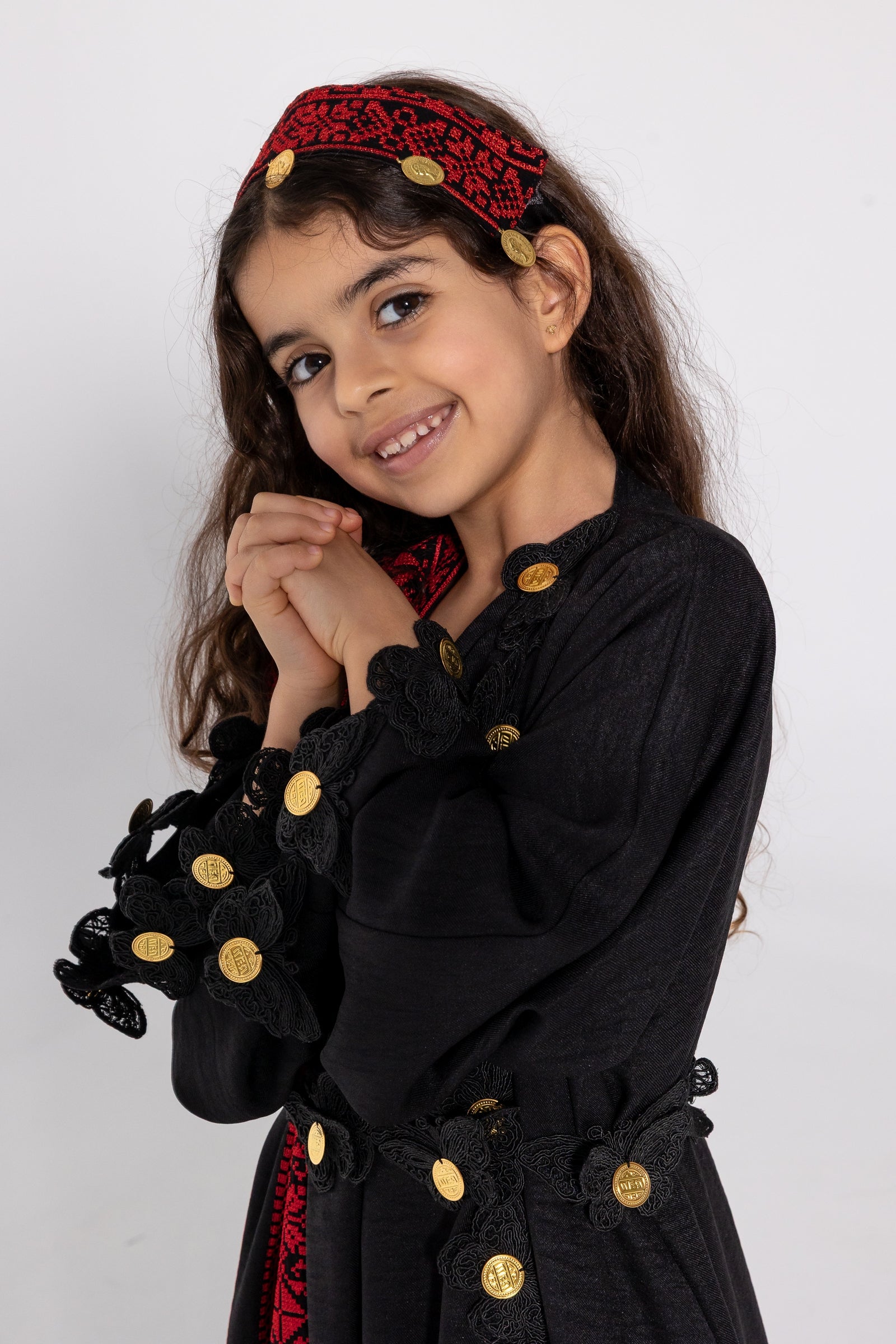 Kids Abaya with Butterfly Appliqué