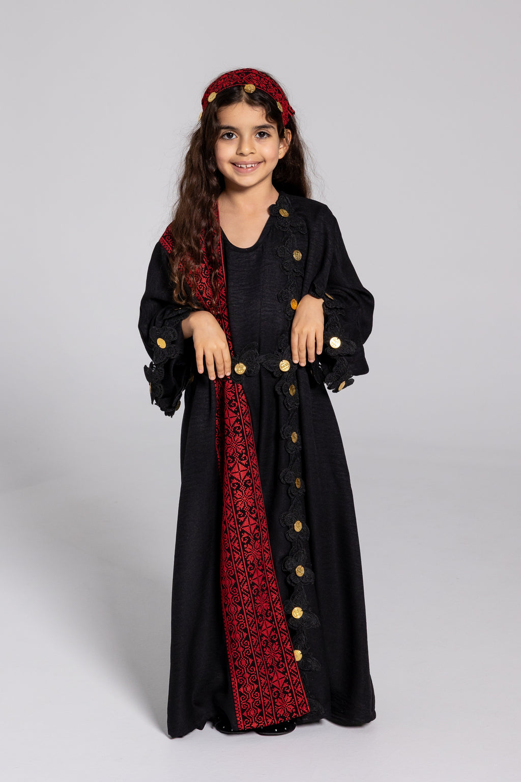 Kids Abaya with Butterfly Appliqué
