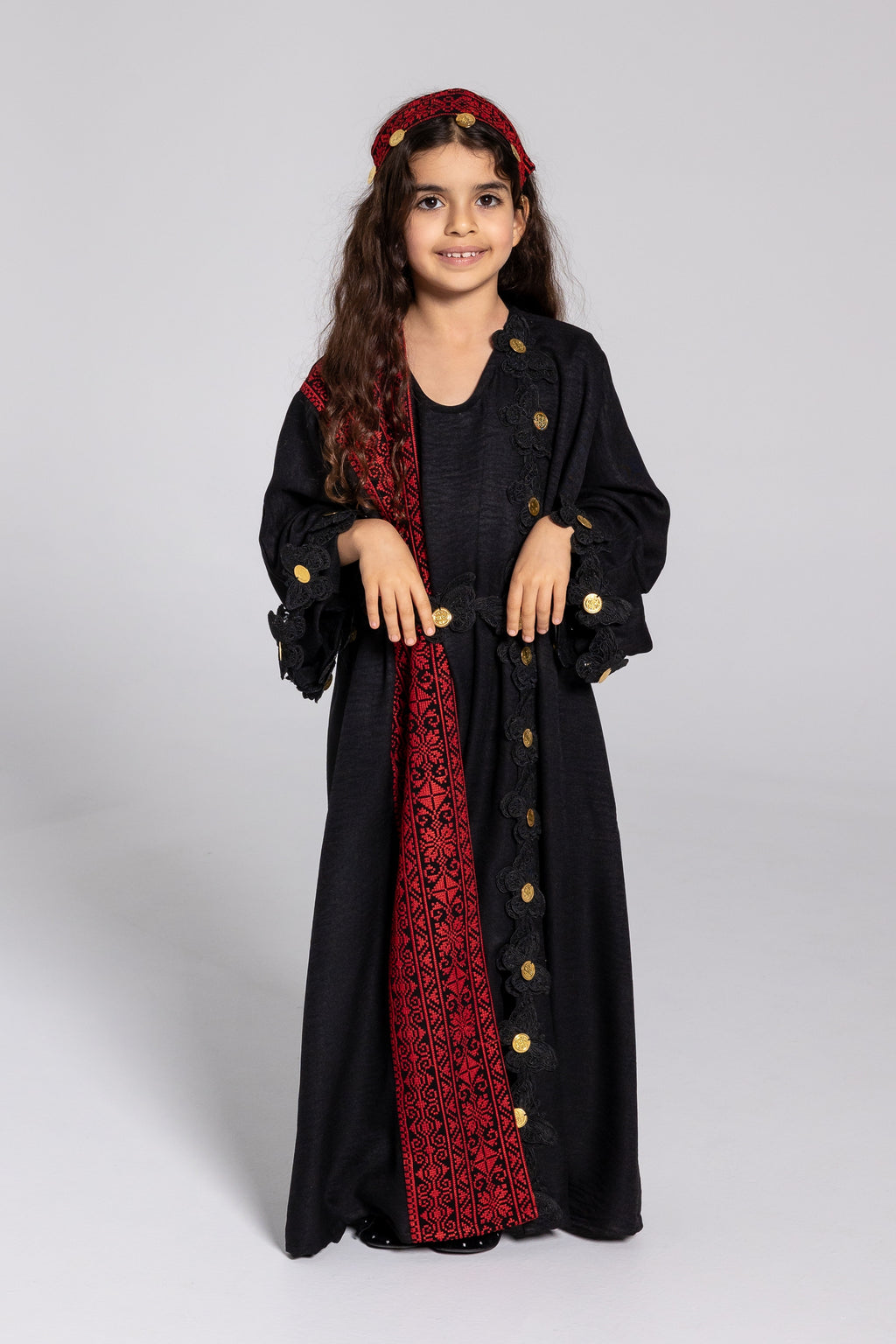 Kids Abaya with Butterfly Appliqué