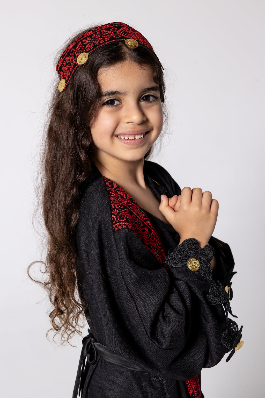 Kids Abaya with Butterfly Appliqué