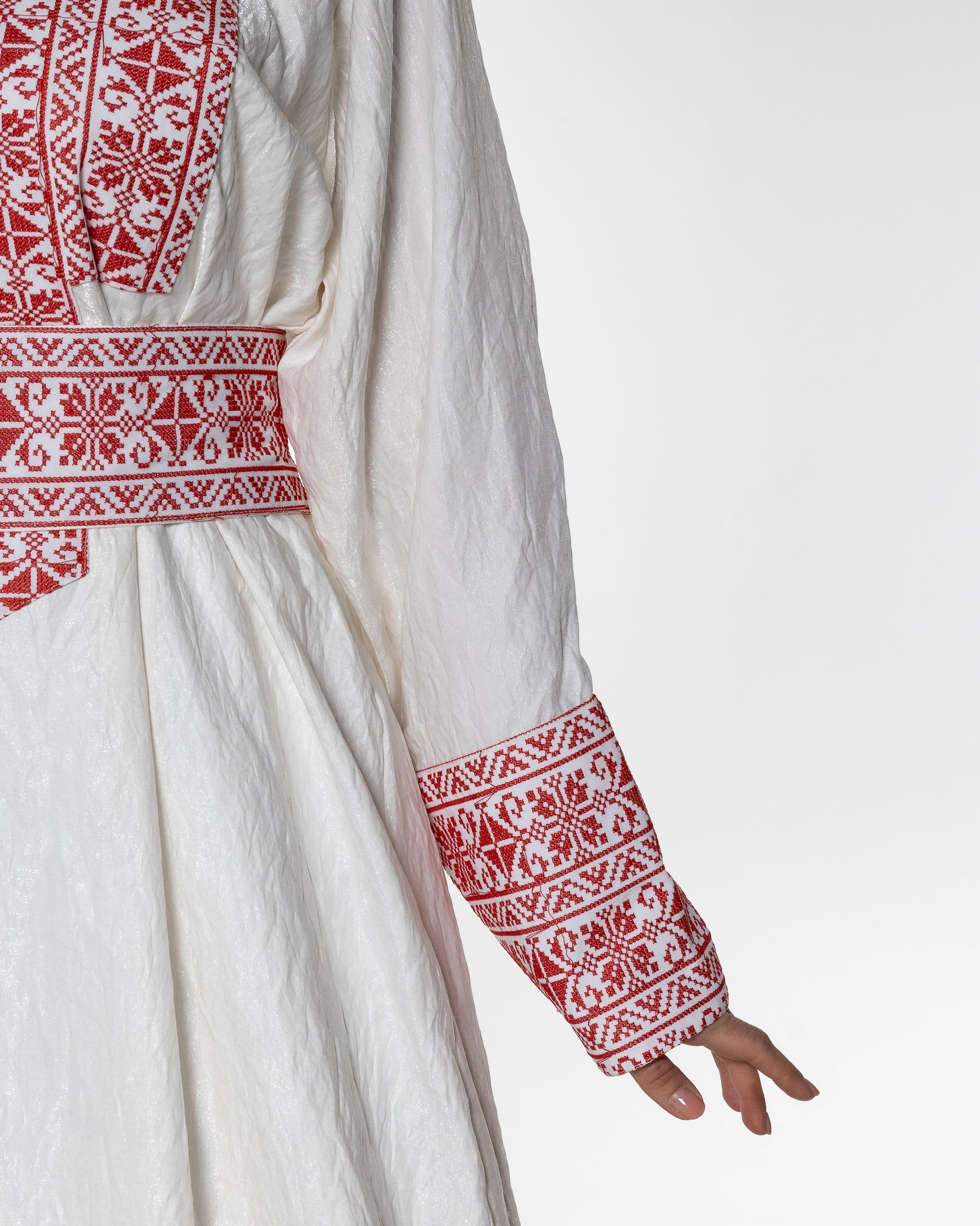 White Dress with Embroidery Details