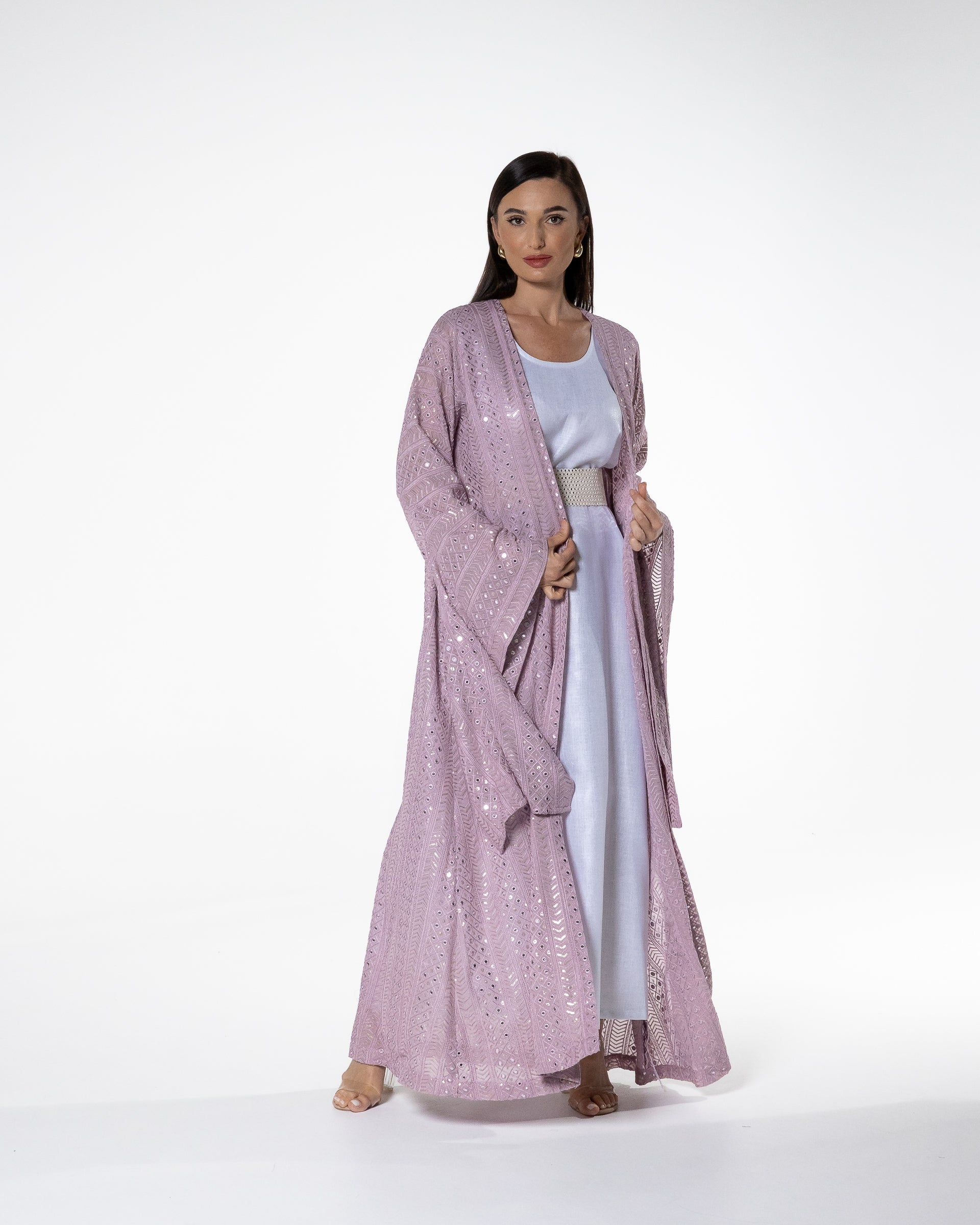 Lavender Kaftan with Shimmery Dress