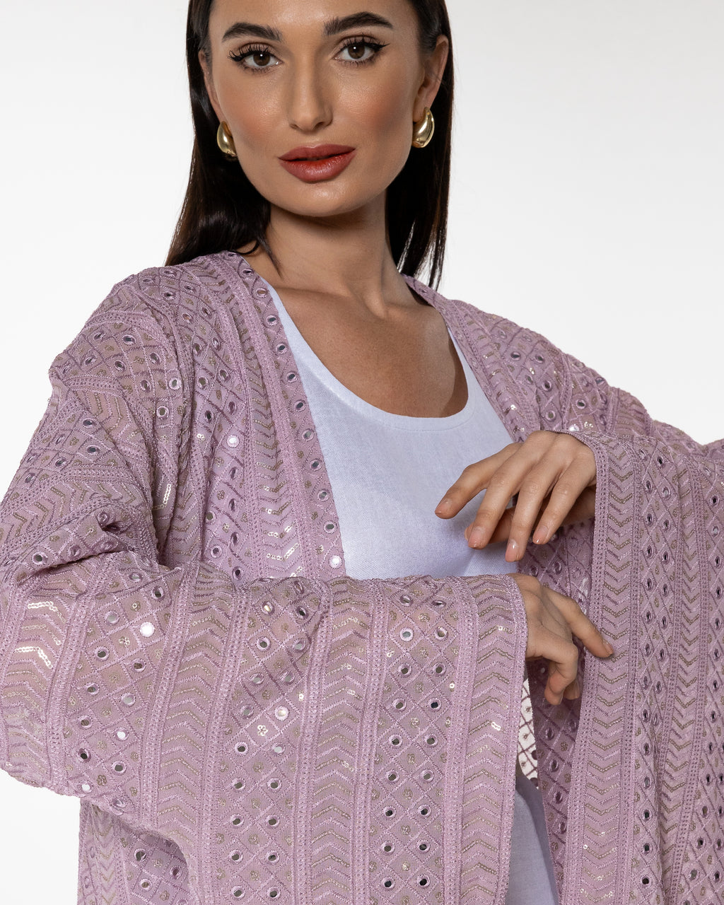 Lavender Kaftan with Shimmery Dress