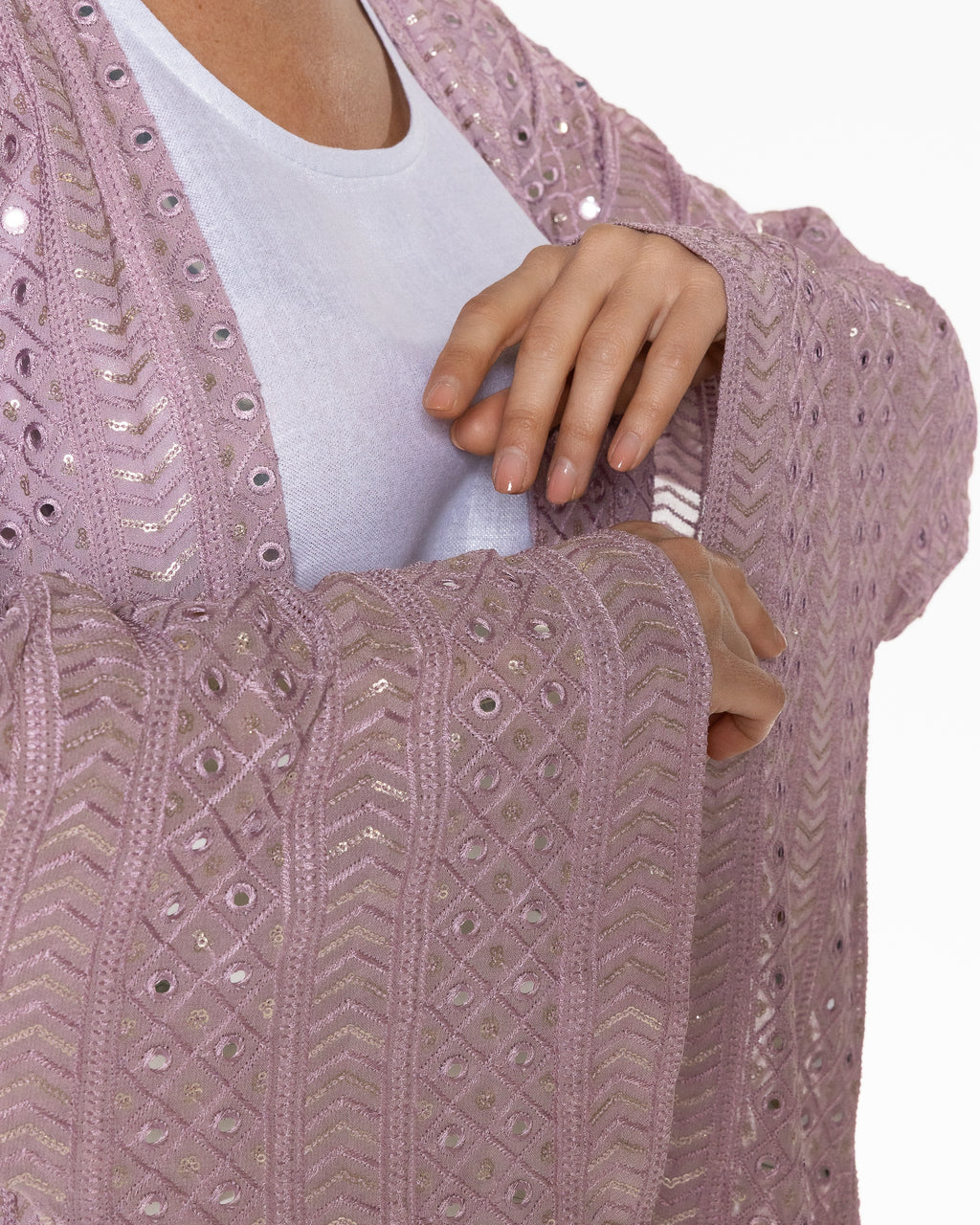 Lavender Kaftan with Shimmery Dress