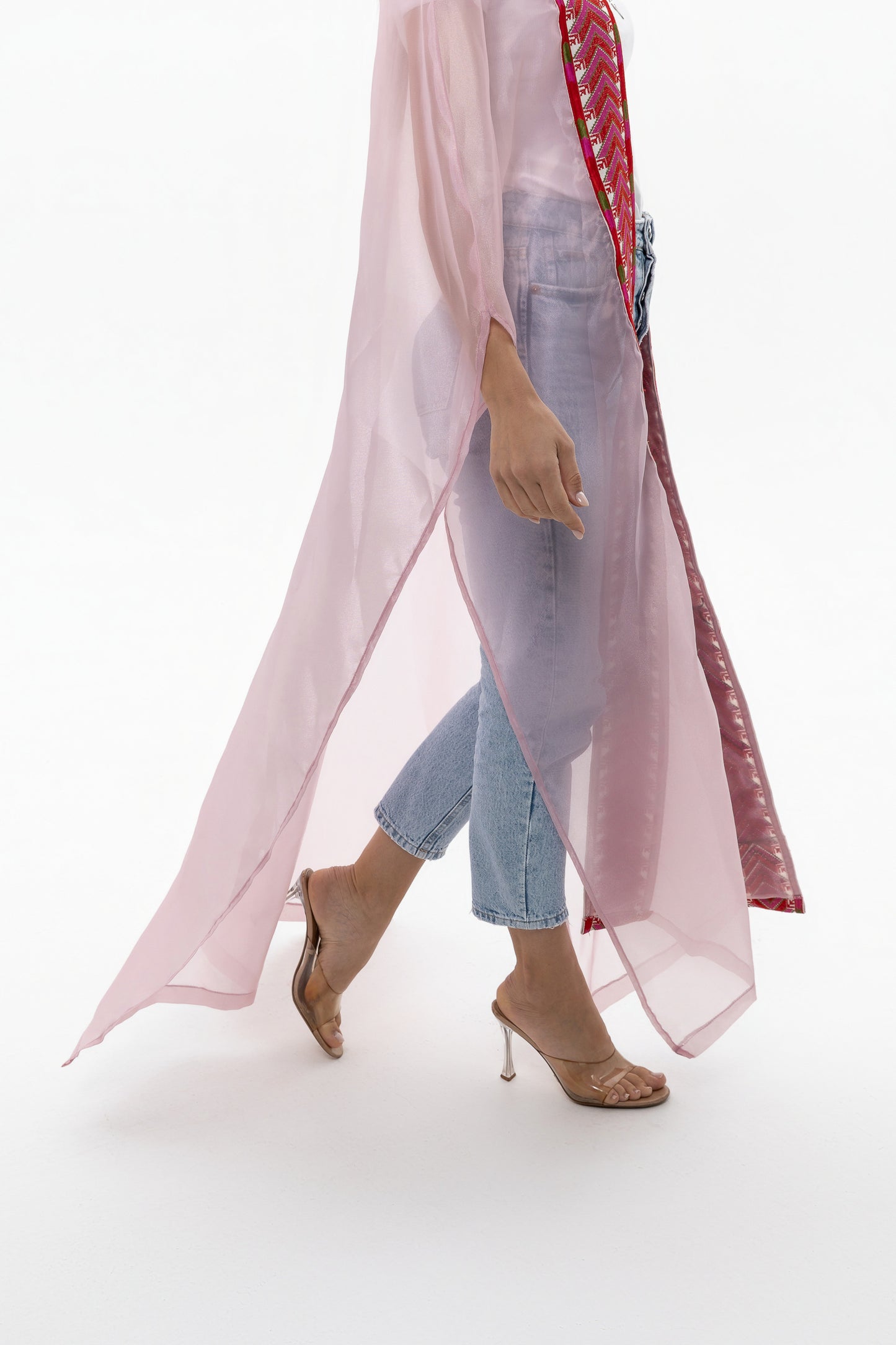 Light Pink Bisht with Tatreez Details