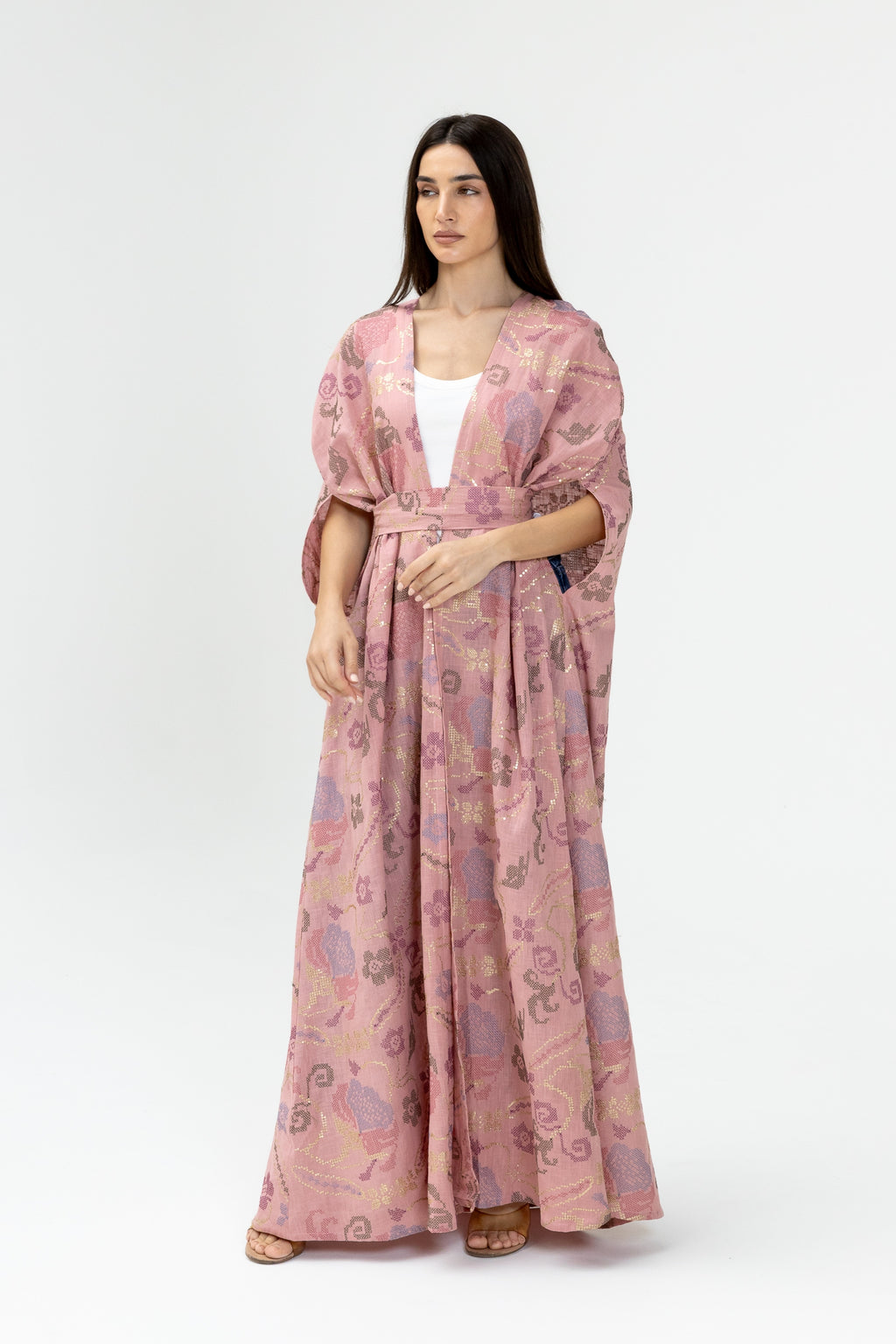Pink Embroidered Cape