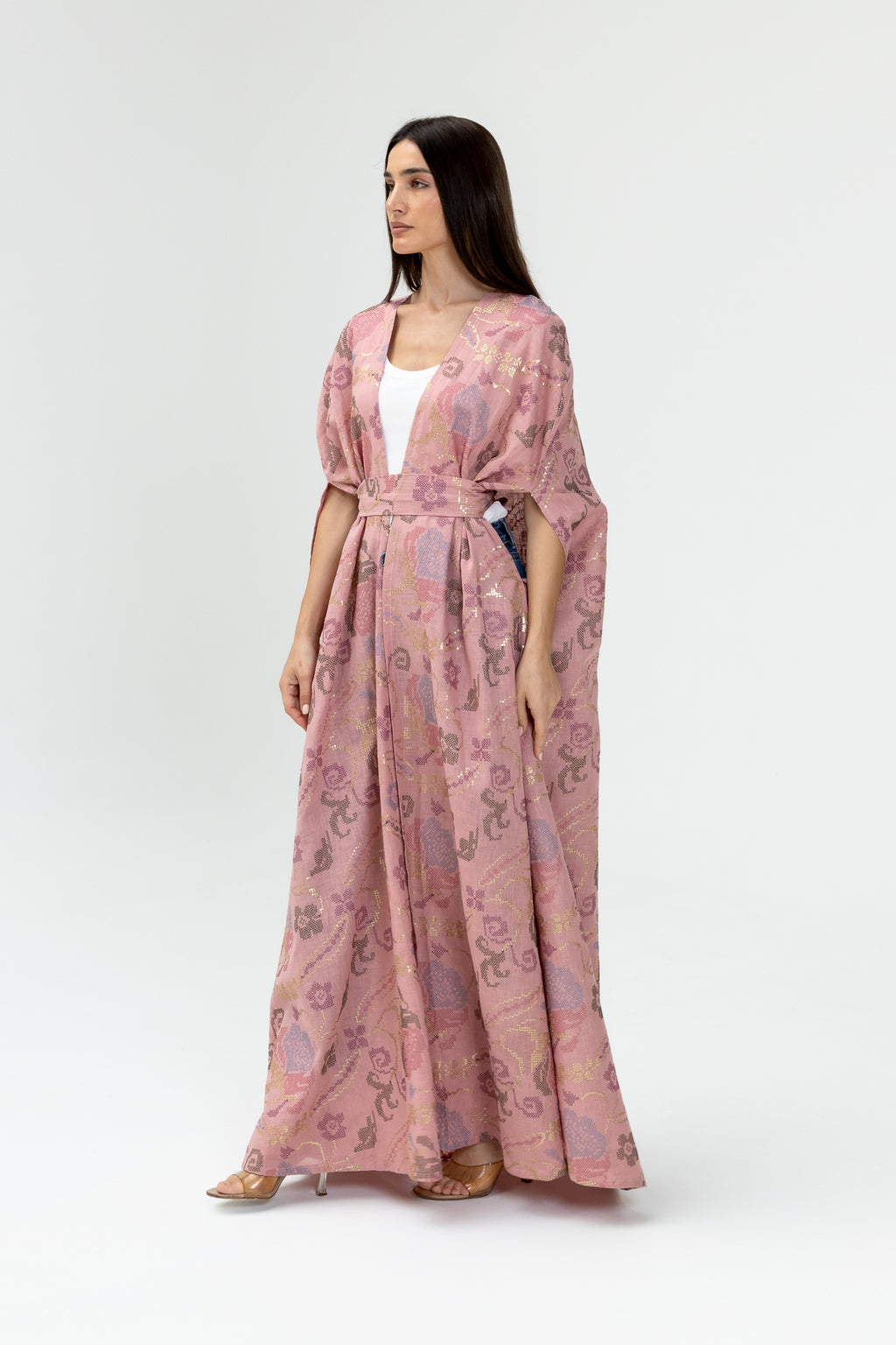 Pink Embroidered Cape