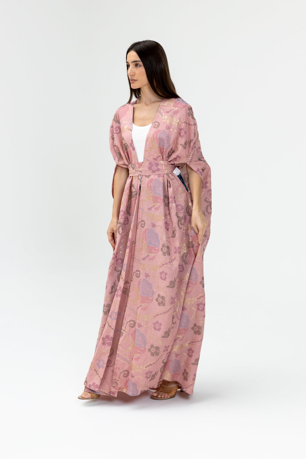 Pink Embroidered Cape
