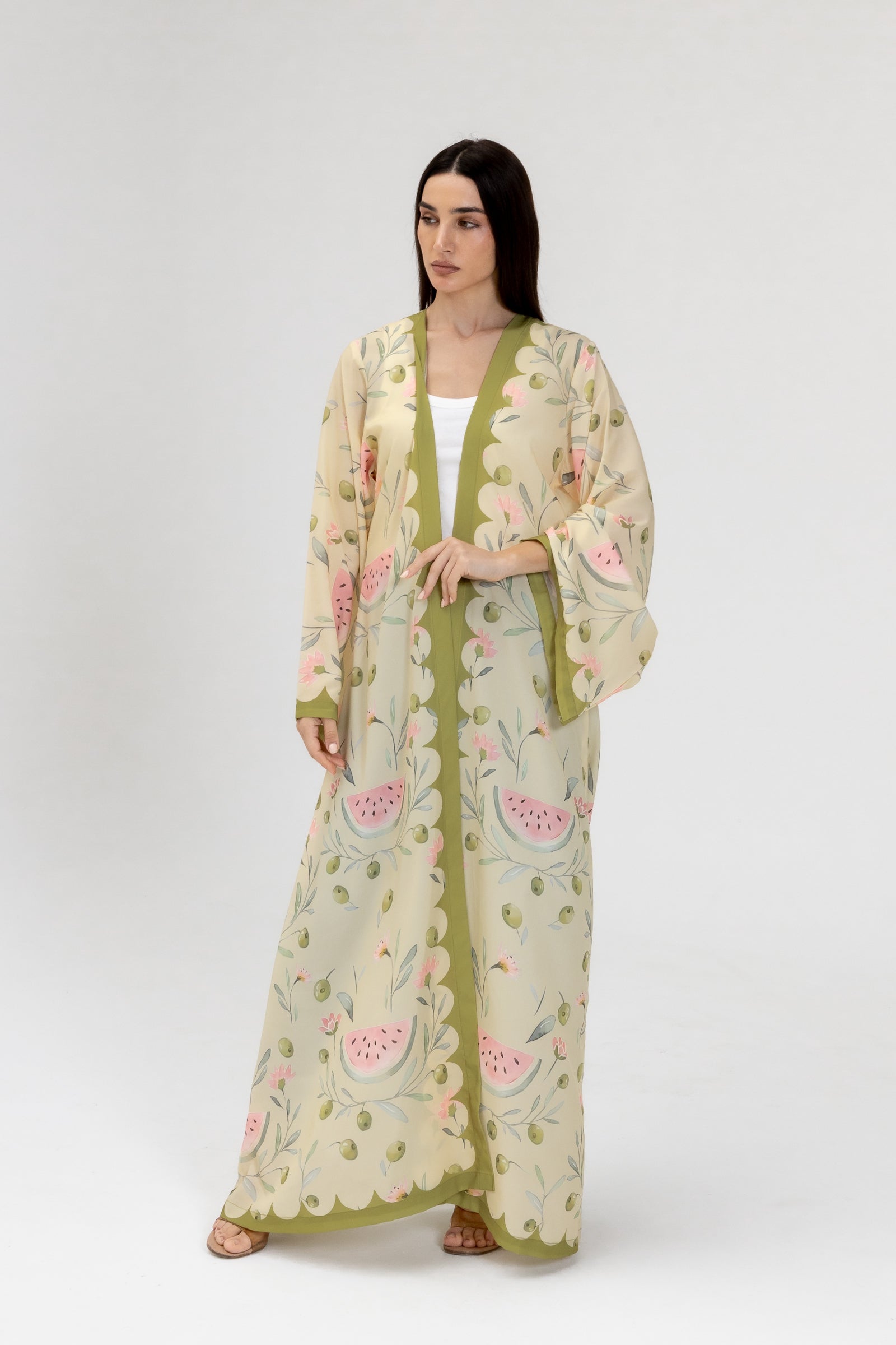 Green Watermelon Abaya