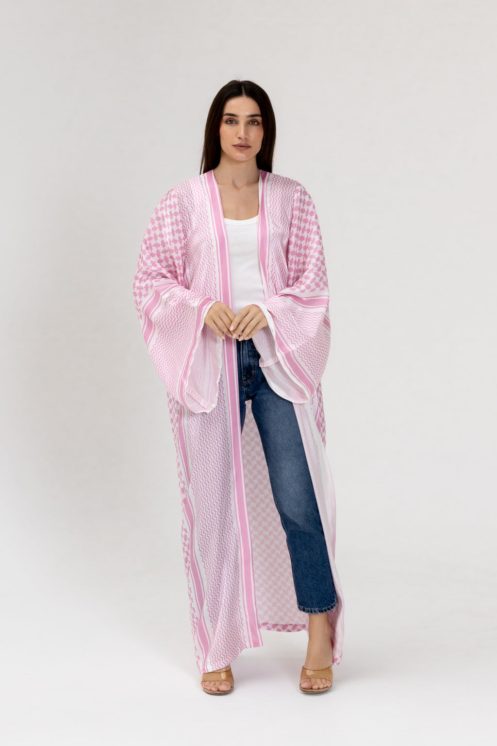 Keffiyeh Pink Abaya