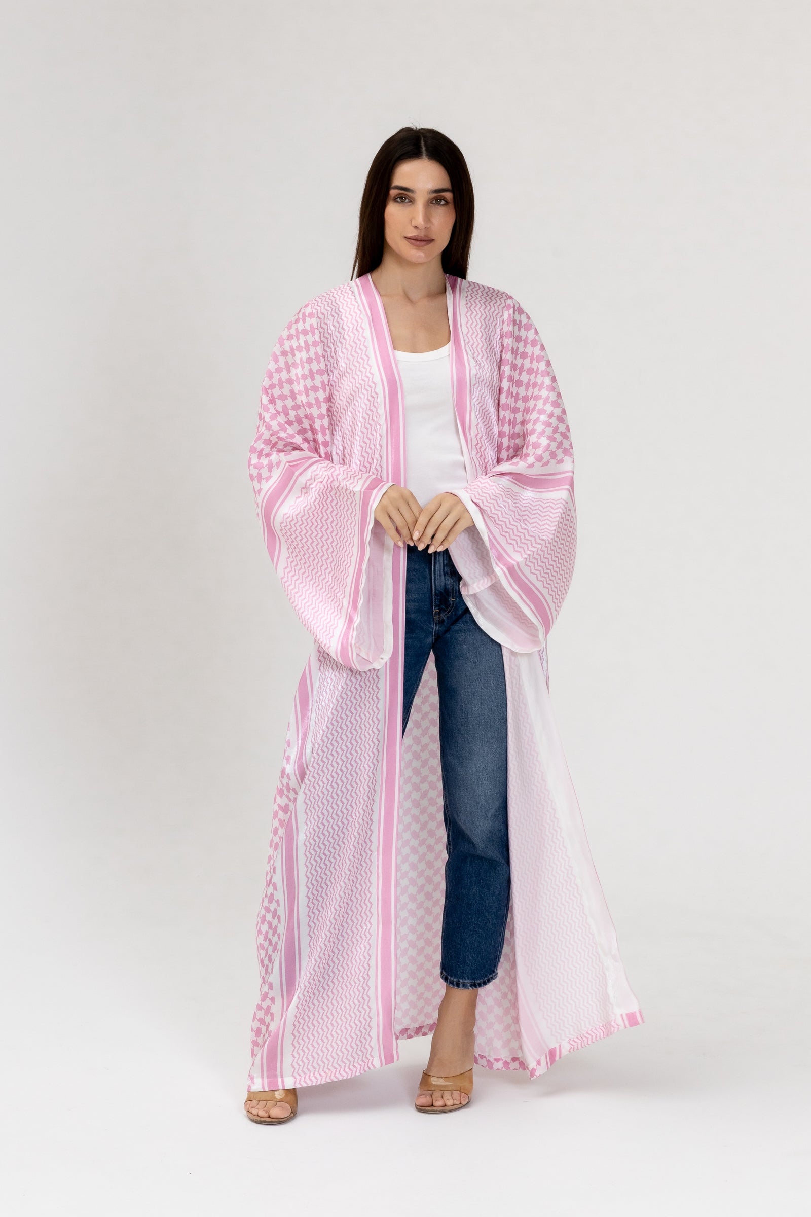 Keffiyeh Pink Abaya