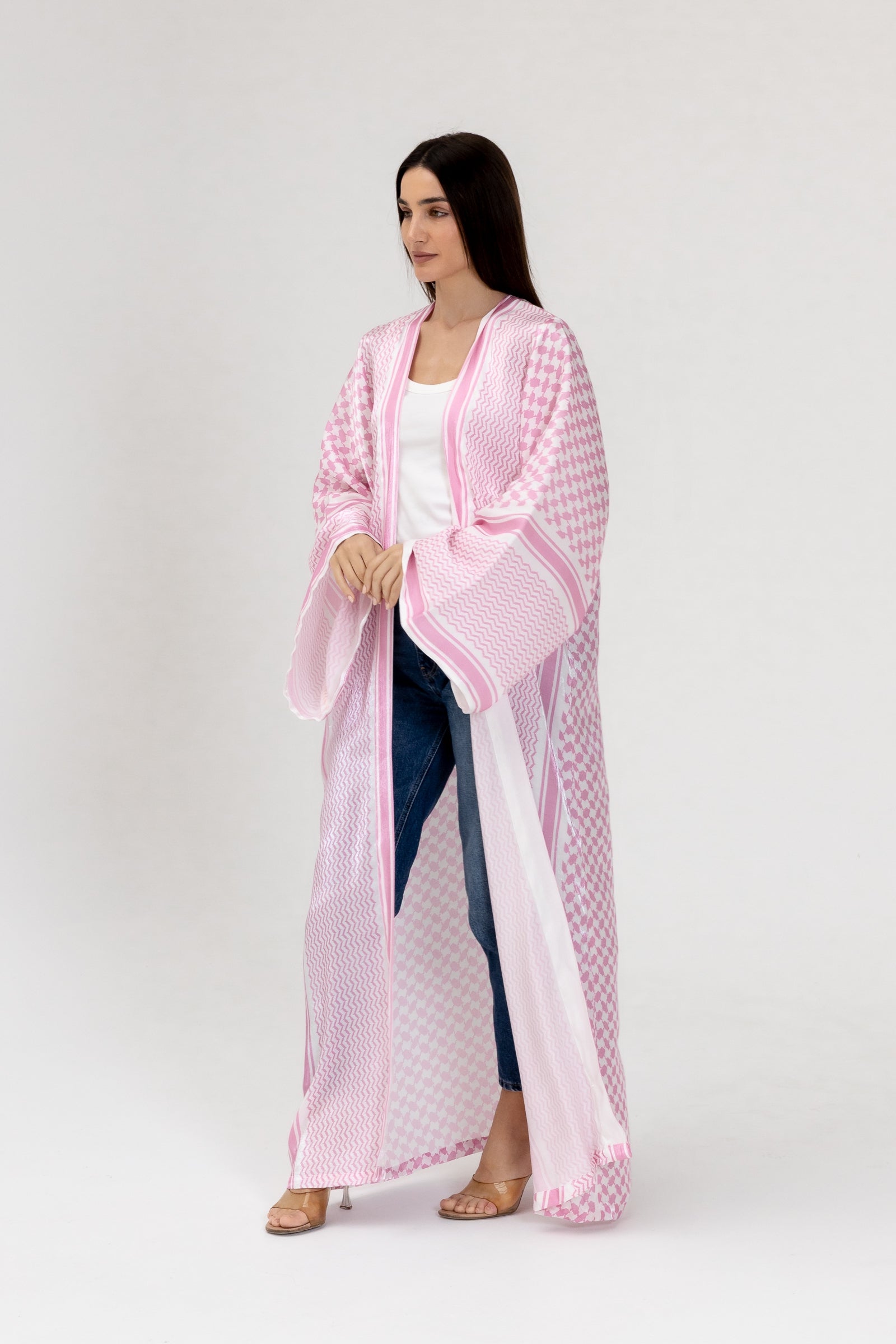 Keffiyeh Pink Abaya