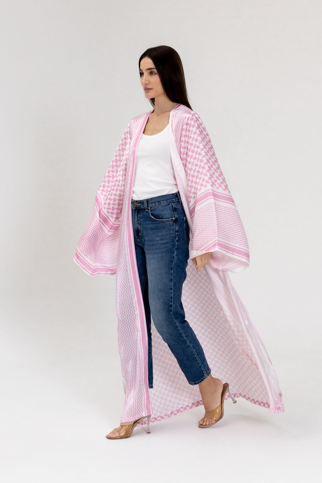 Keffiyeh Pink Abaya