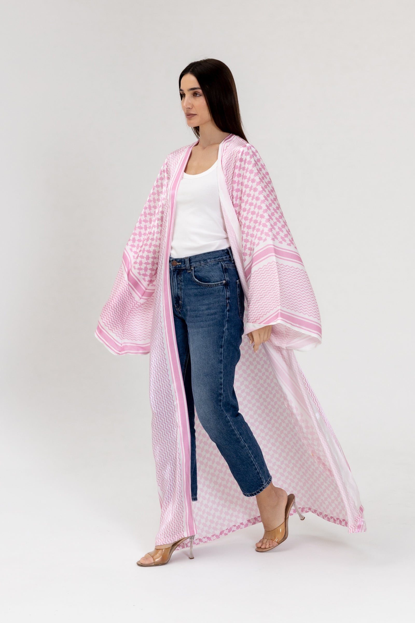 Keffiyeh Pink Abaya