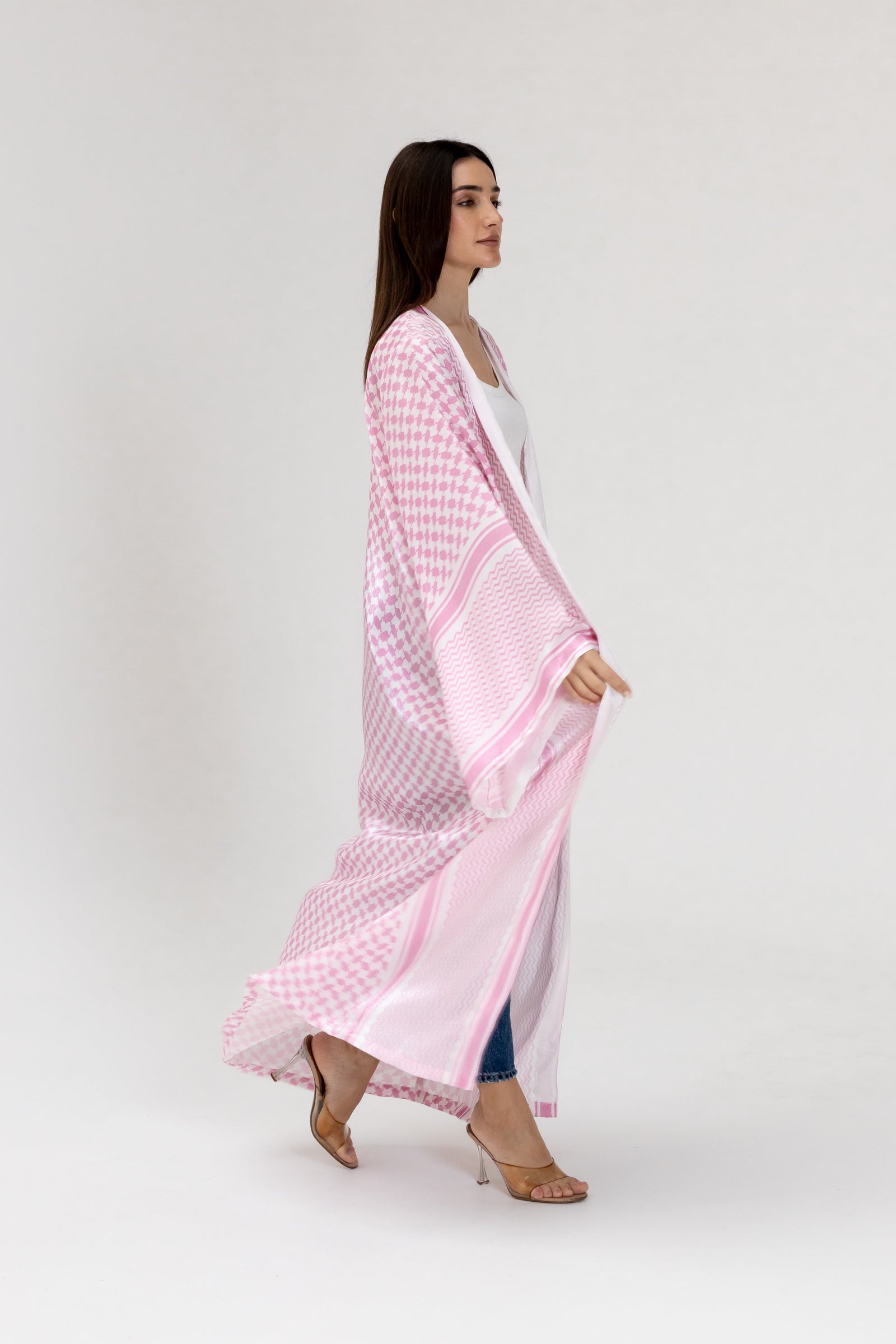 Keffiyeh Pink Abaya