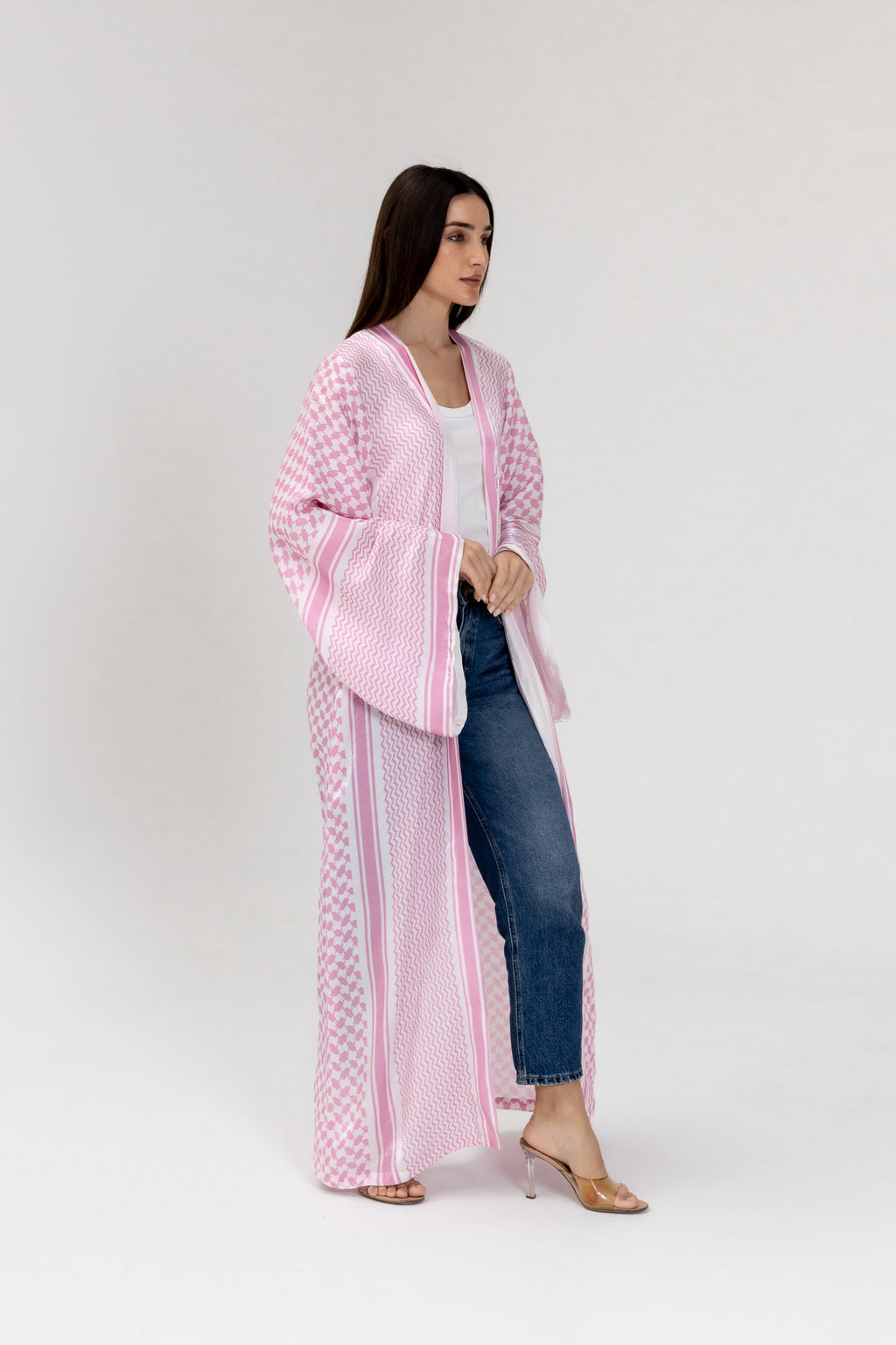 Keffiyeh Pink Abaya