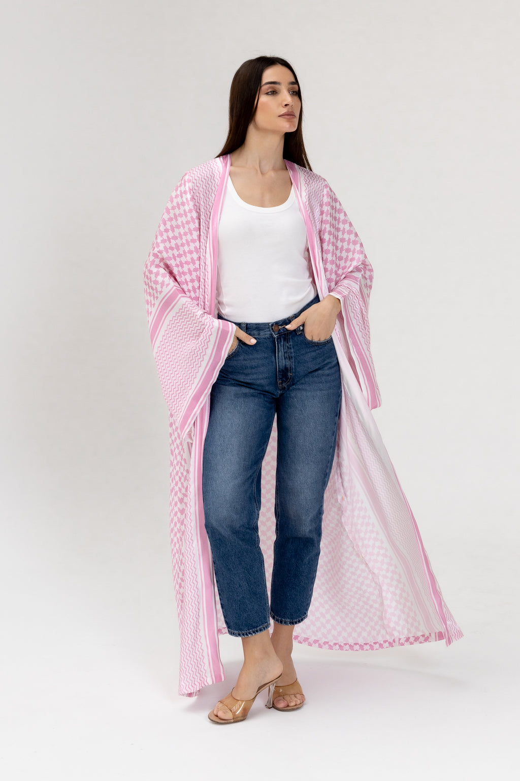 Keffiyeh Pink Abaya