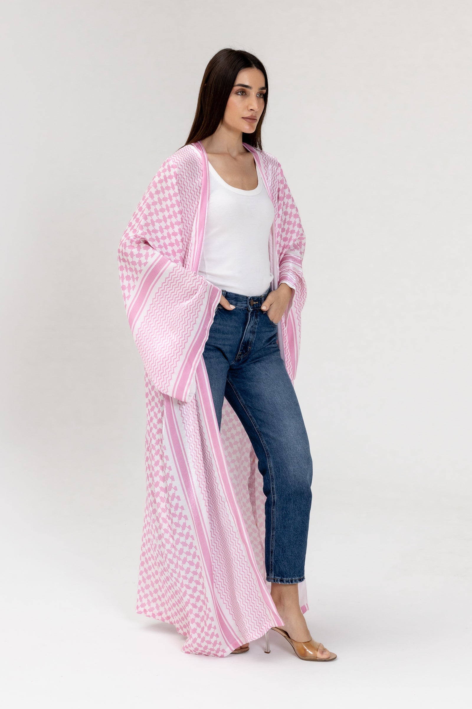 Keffiyeh Pink Abaya
