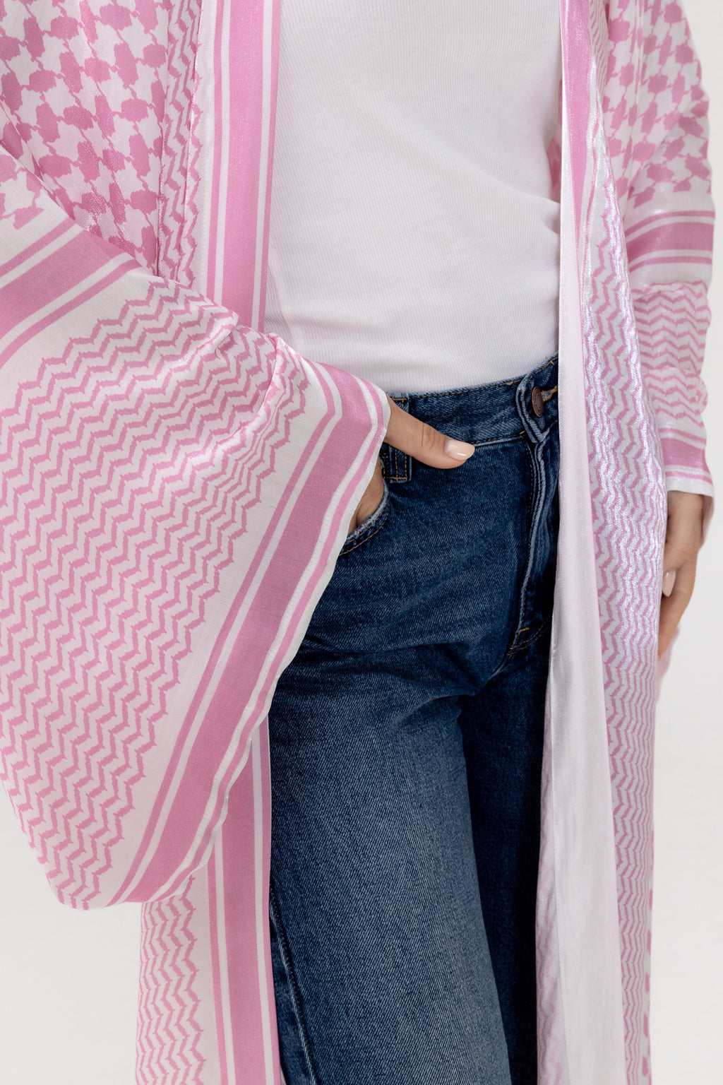 Keffiyeh Pink Abaya