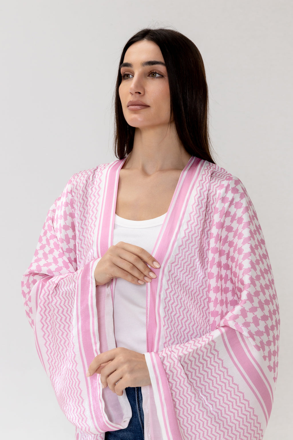 Keffiyeh Pink Abaya