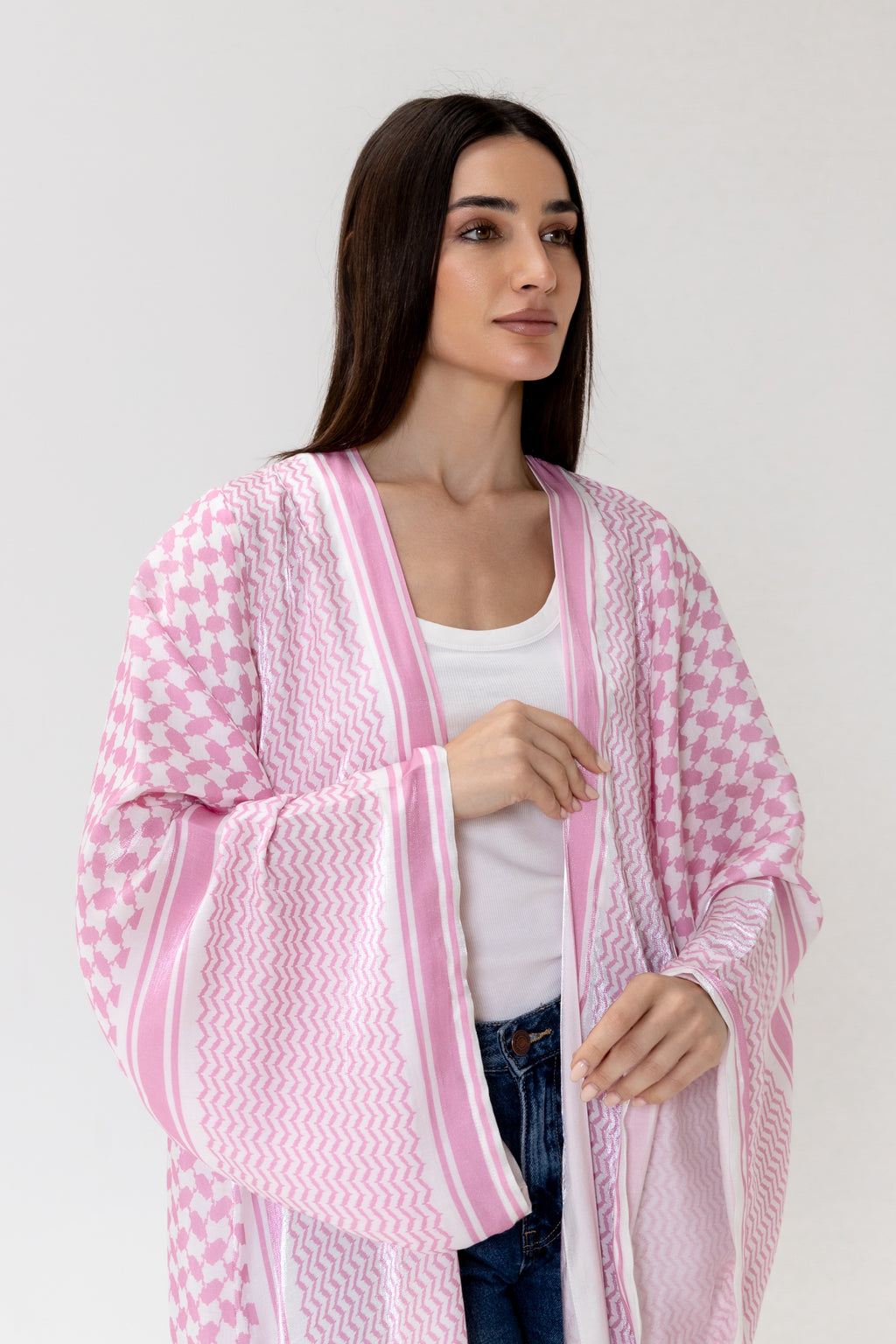 Keffiyeh Pink Abaya
