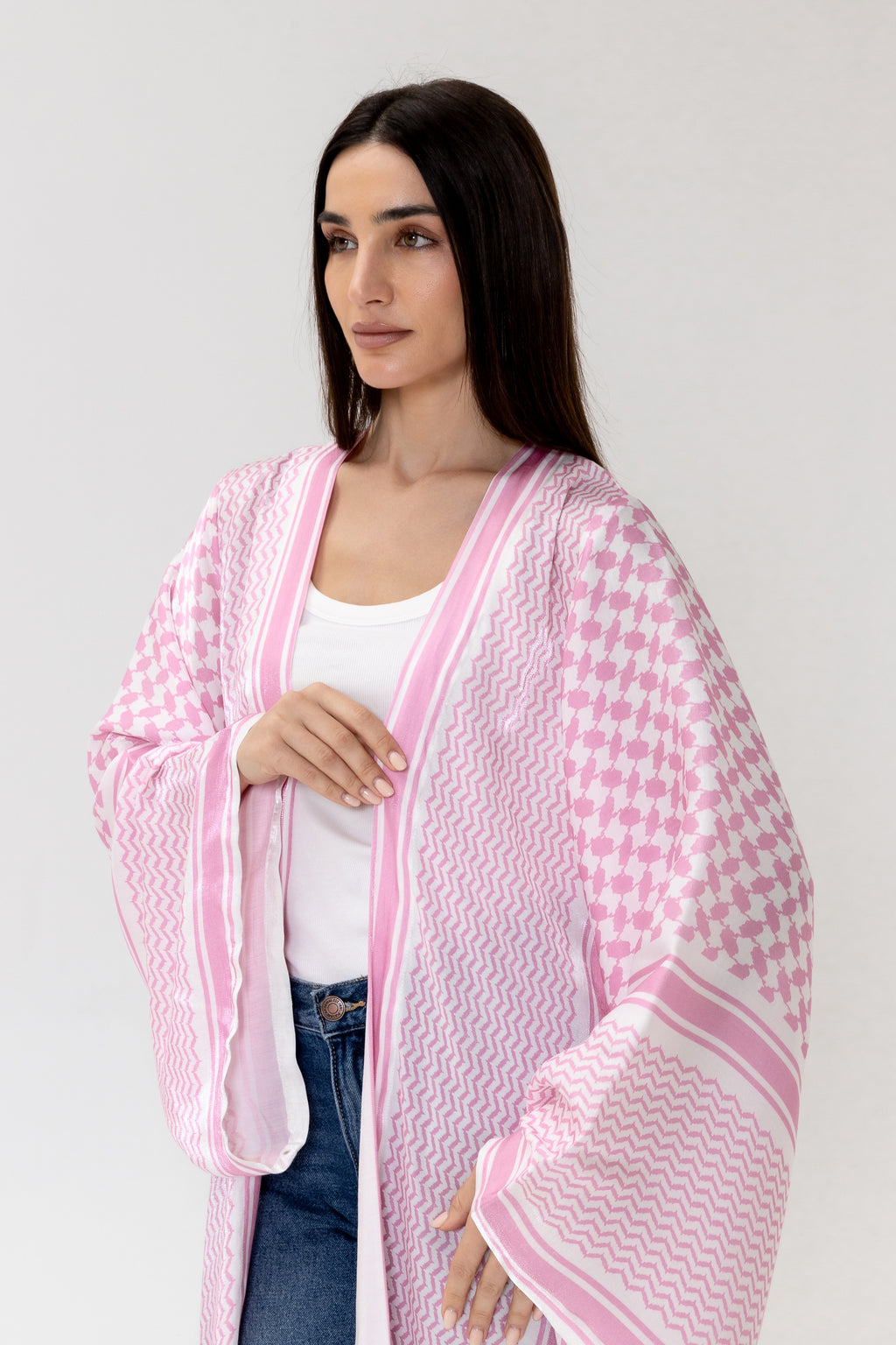 Keffiyeh Pink Abaya