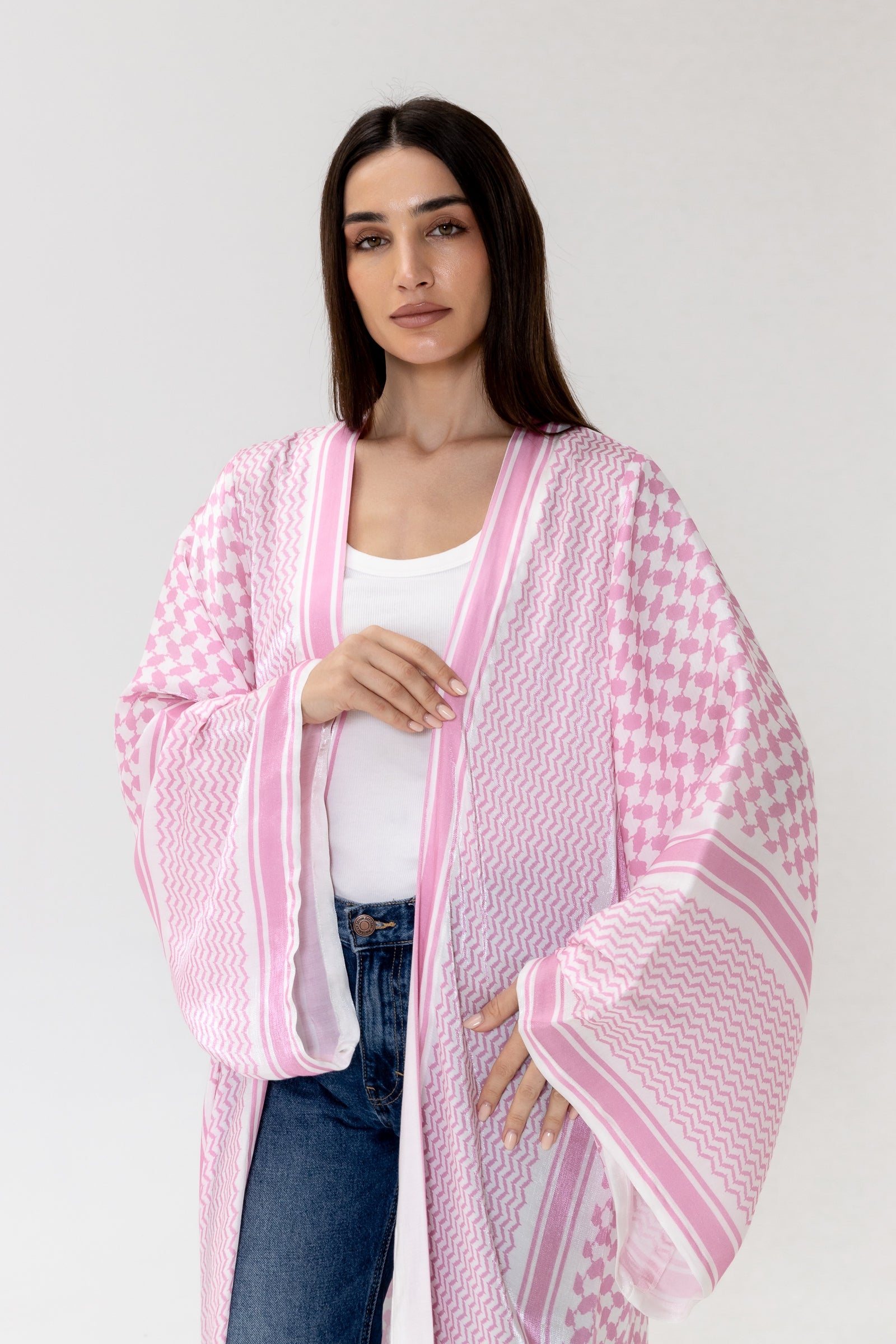 Keffiyeh Pink Abaya