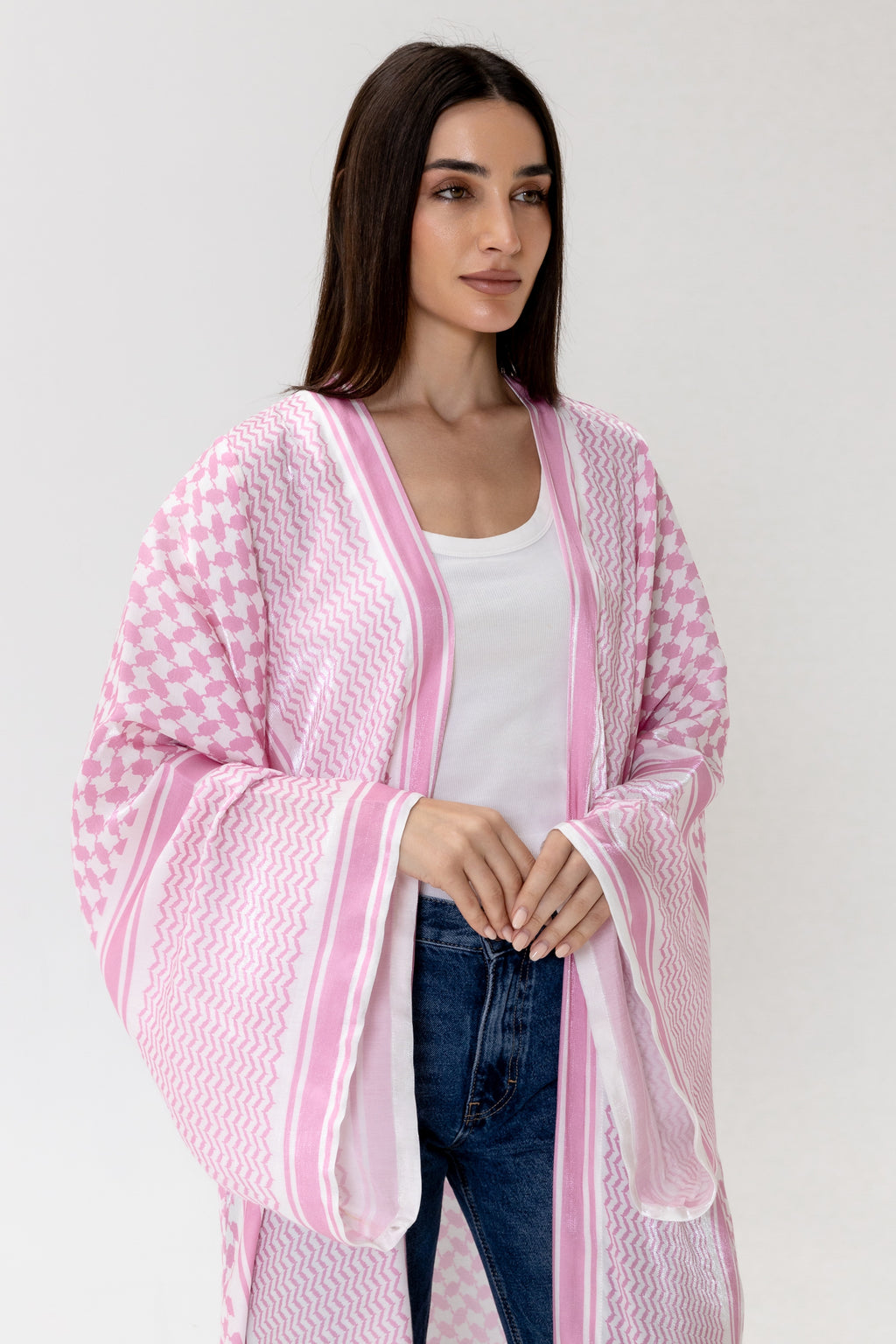 Keffiyeh Pink Abaya