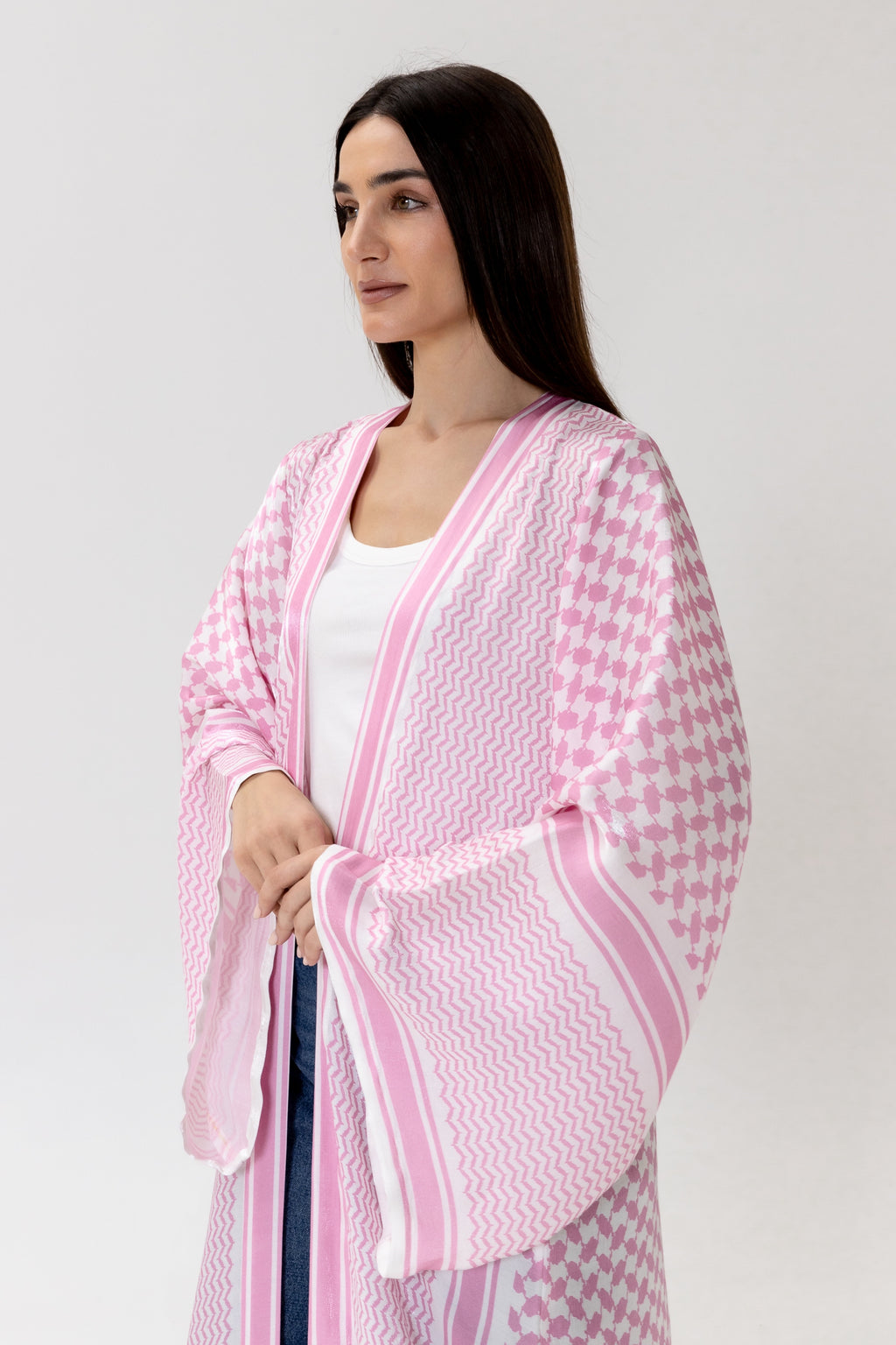 Keffiyeh Pink Abaya