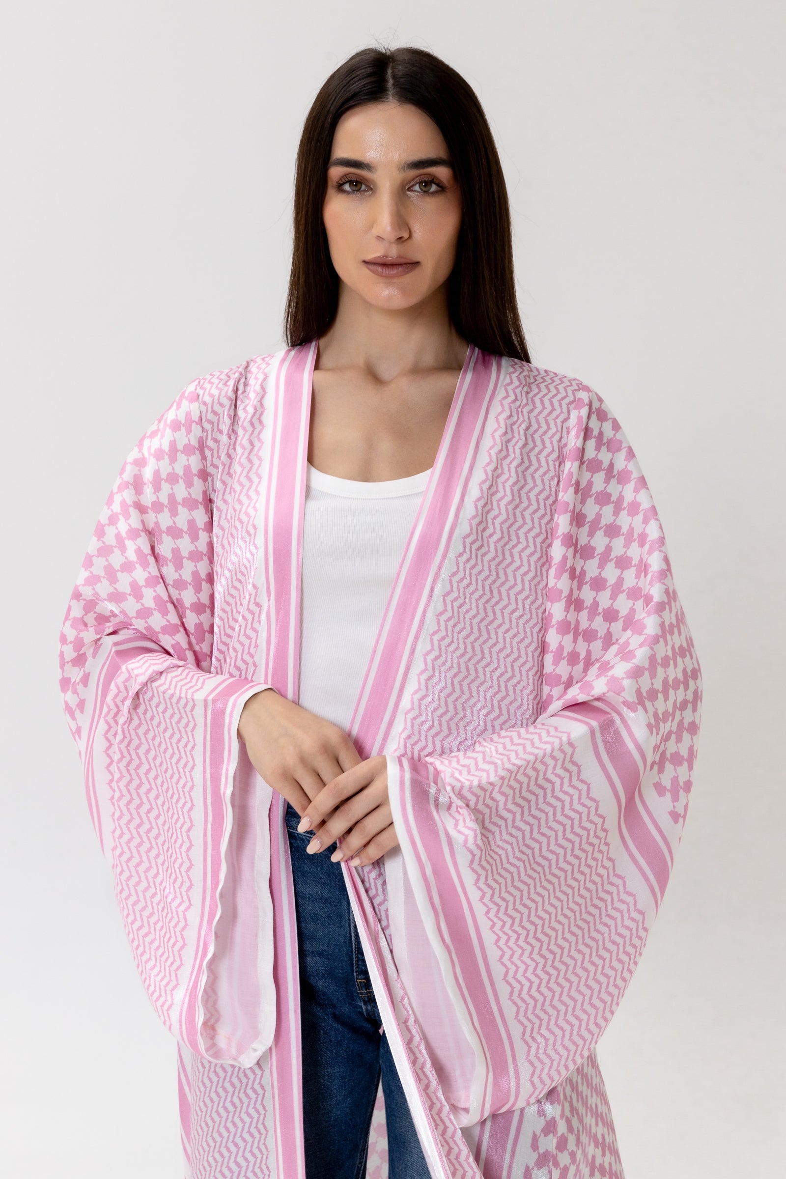 Keffiyeh Pink Abaya