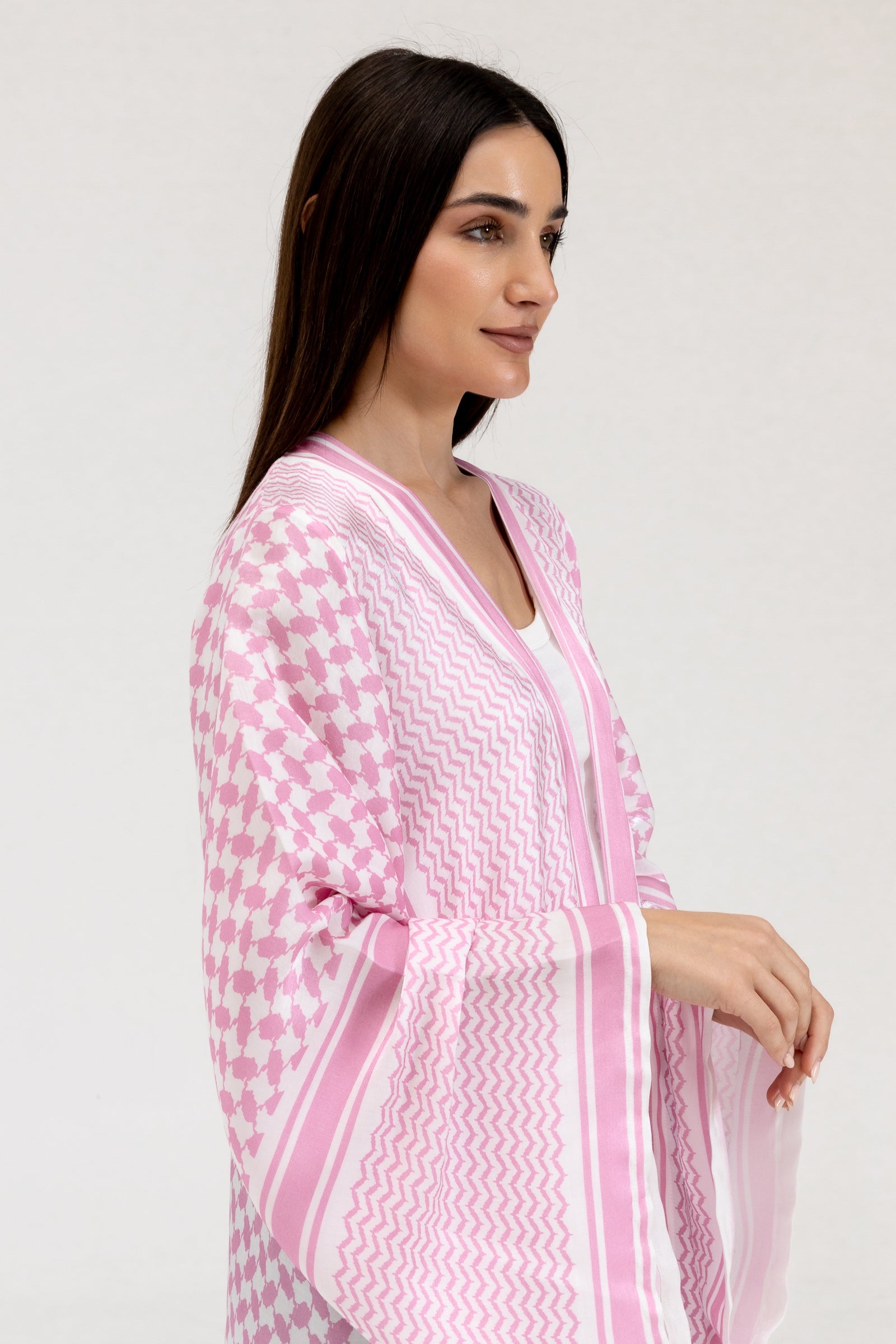 Keffiyeh Pink Abaya