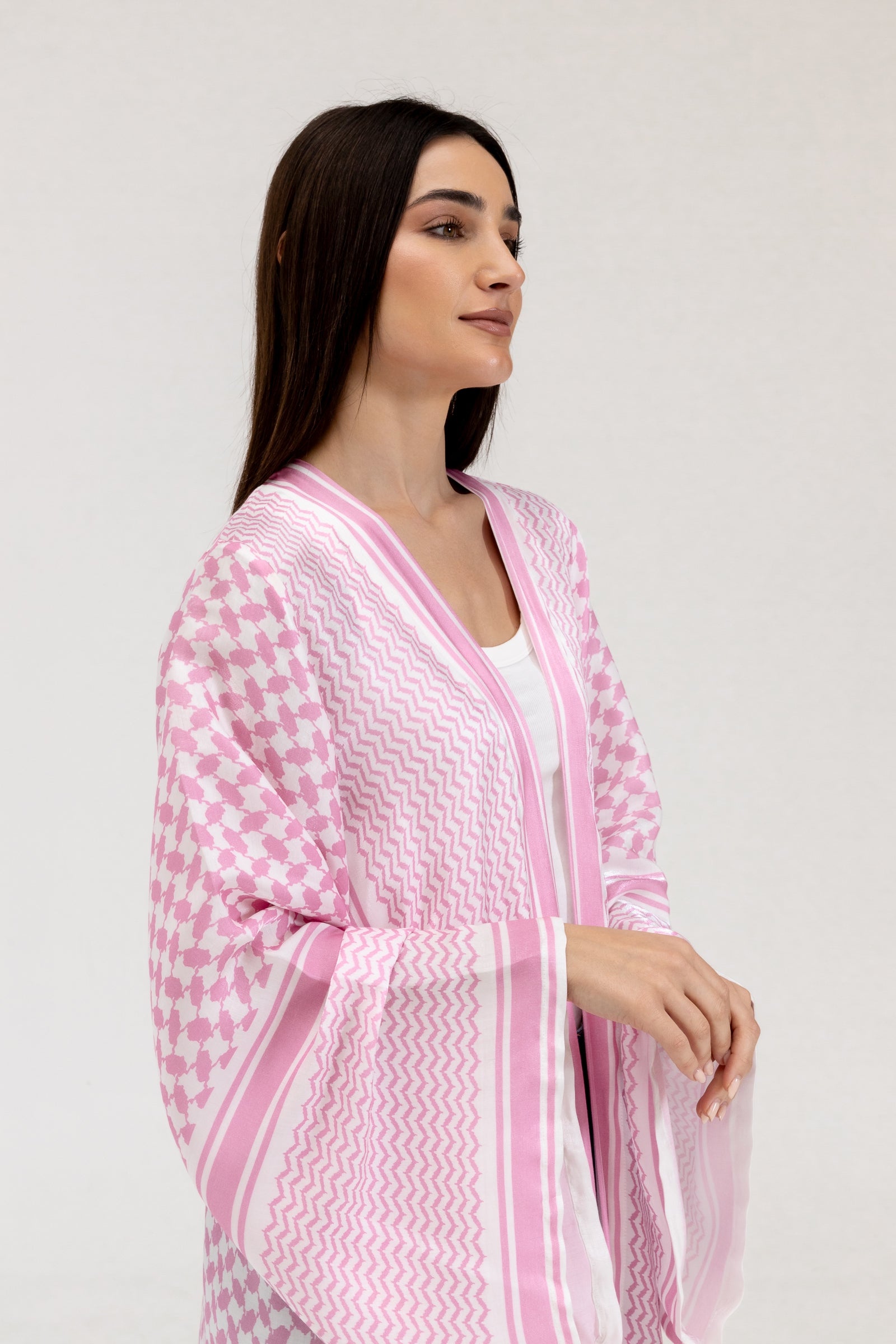 Keffiyeh Pink Abaya