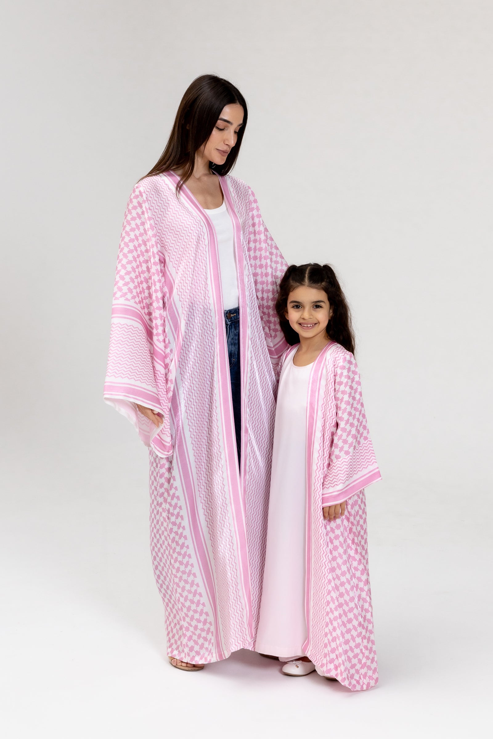 Kid Keffiyeh Pink Abaya