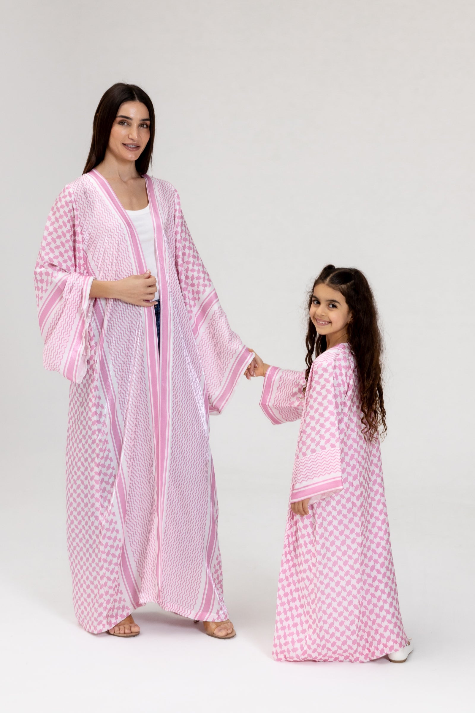 Kid Keffiyeh Pink Abaya